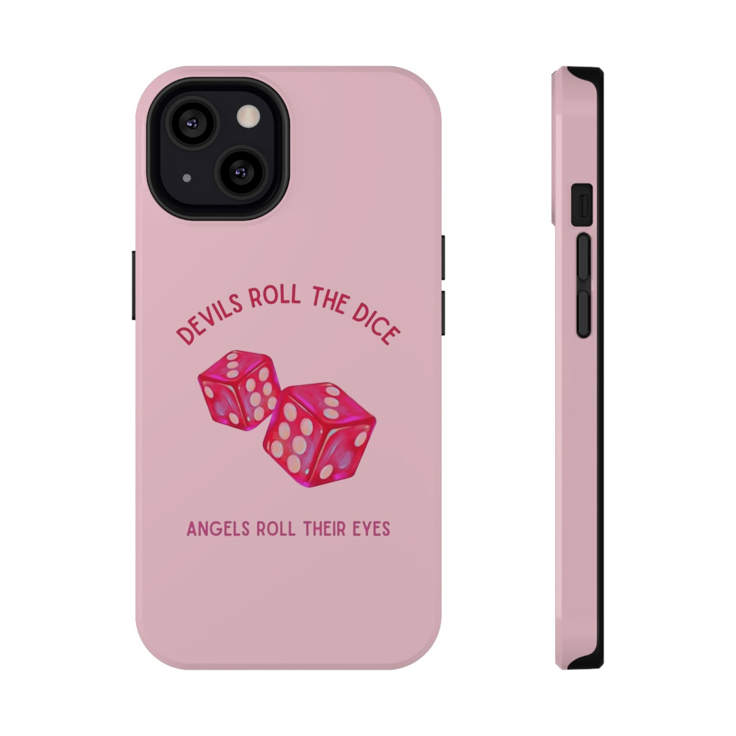 "Devils Roll The Dice, Angels Roll Their Eyes" Taylor Swift Cruel Summer (Lover) Pink Dice Impact-Resistant Phone Cases (Iphone & Samsung)