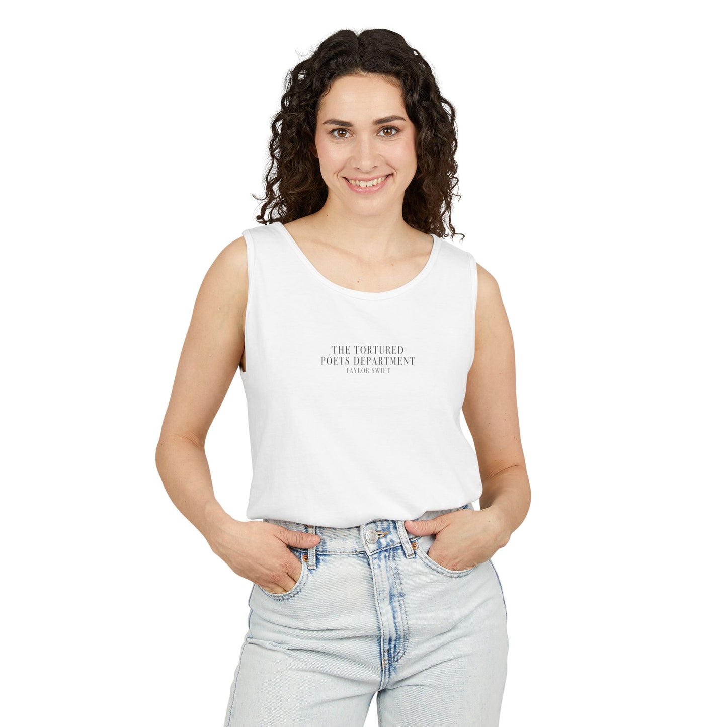 "The Tortured Poets Department Taylor Swift" Unisex Tank Top (TS TTPD, TS 11, Basic Tee, Garment-Dyed Tank Top)