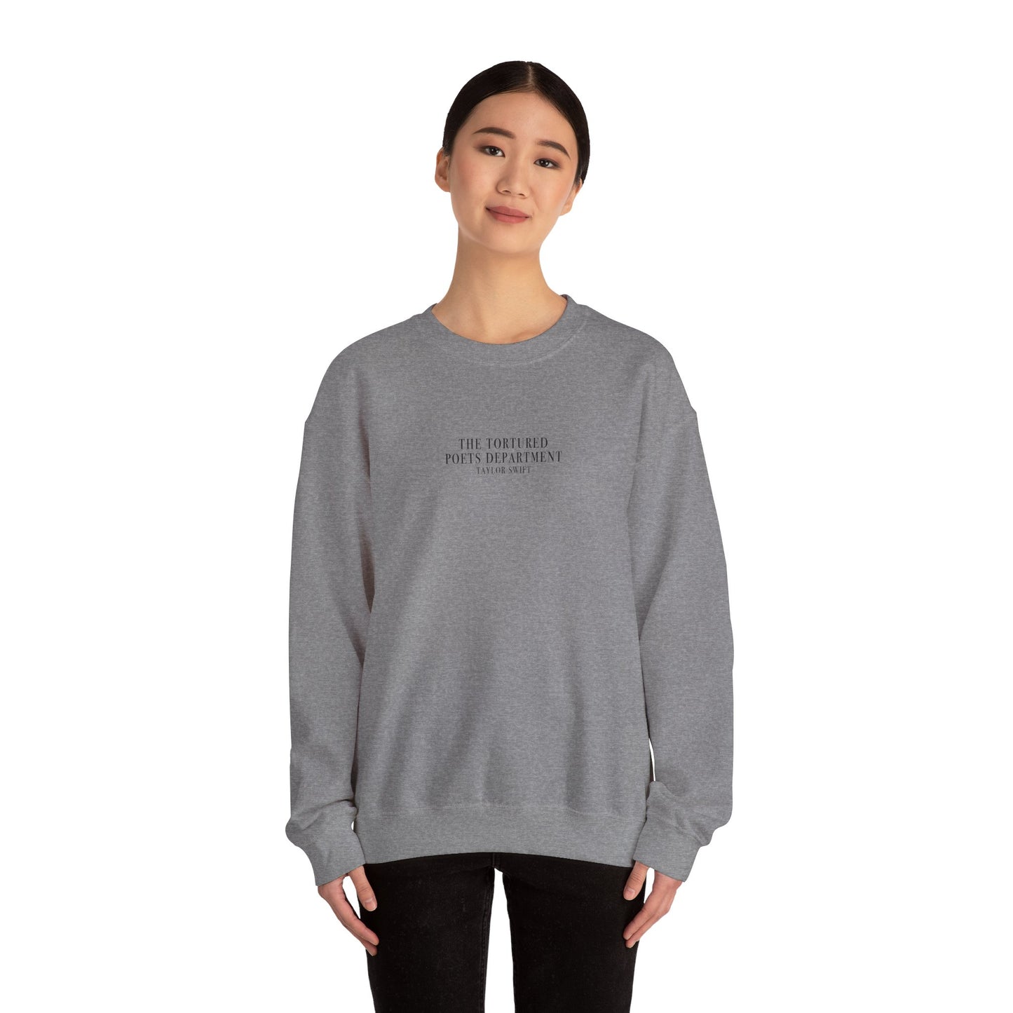 BASIC "The Tortured Poets Department Taylor Swift" (TS, The Tortured Poets Department, Basic Sweatshirt, Unisex Heavy Blend™ Crewneck Sweatshirt)