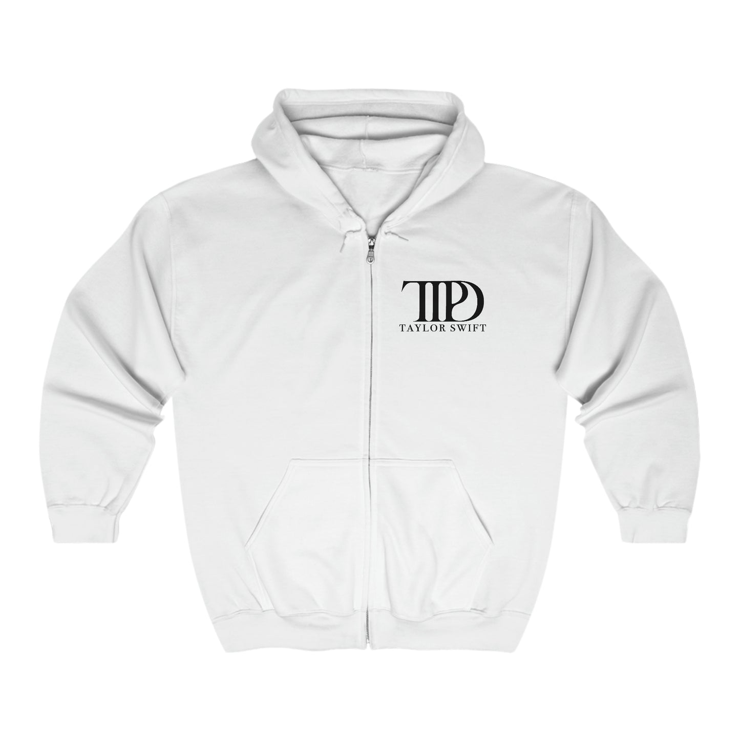 "OLD HABITS DIE SCREAMING" TTPD 'The Black Dog' Variant Zip-Up (TS, The Tortured Poets Department, Unisex Heavy Blend™ Full Zip Hooded Sweatshirt)