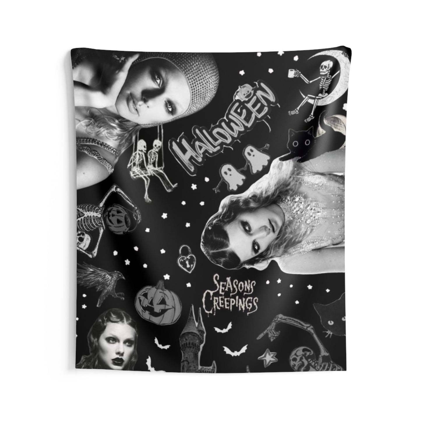 Black Taylor Swift Halloween Fall/Autumn Tapestry