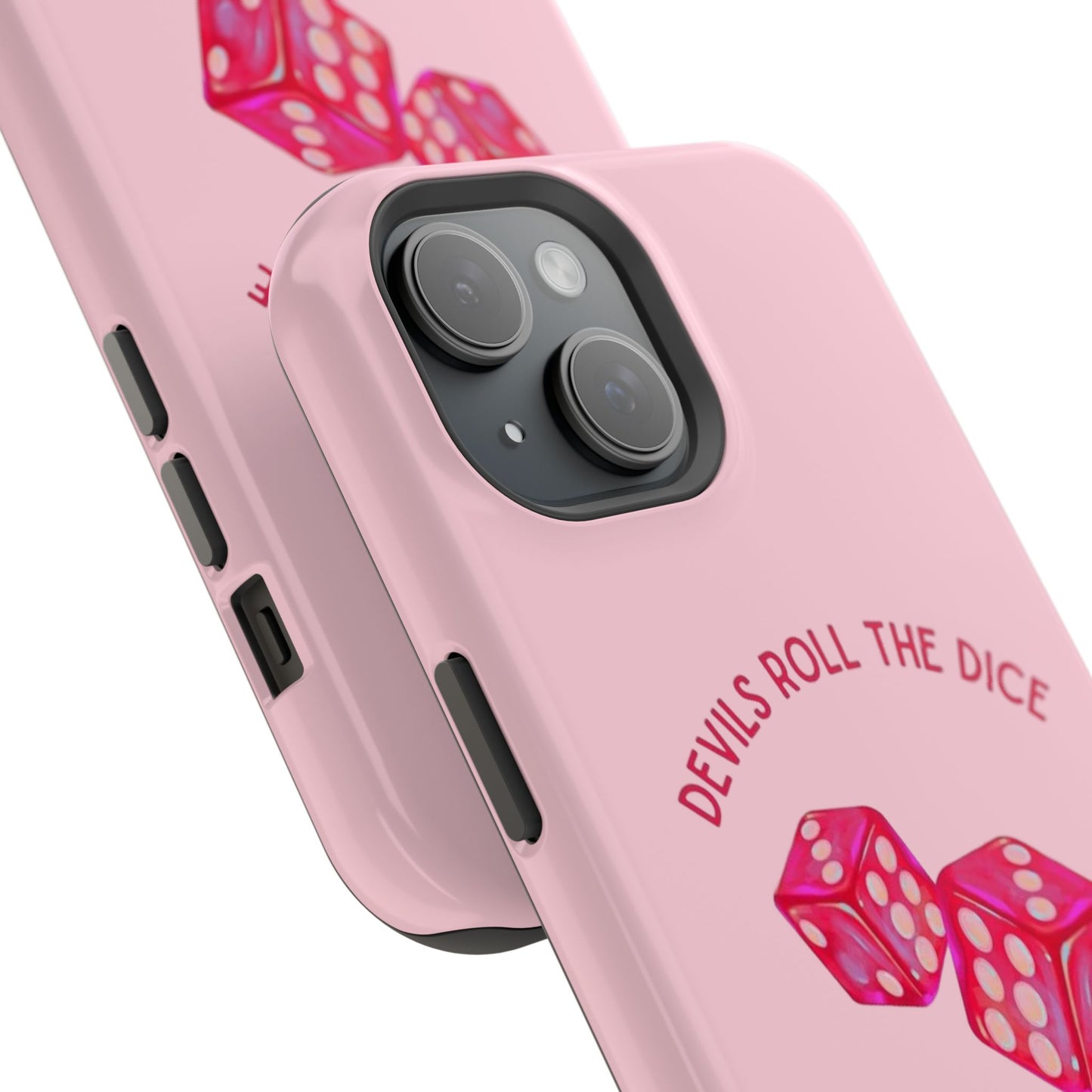 "Devils Roll The Dice, Angels Roll Their Eyes" Taylor Swift Cruel Summer (Lover) Pink Dice Impact-Resistant Phone Cases (Iphone & Samsung)