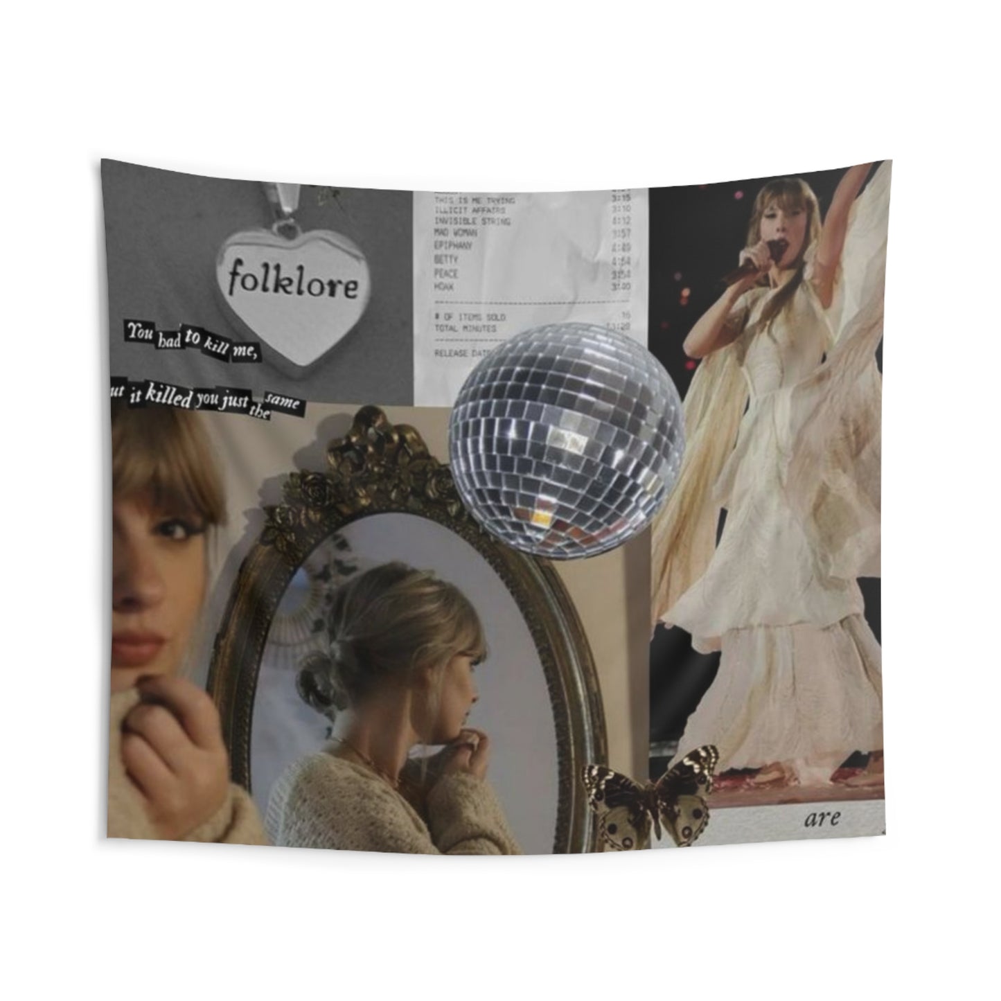 Grey Folklore Taylor Swift Tapestry