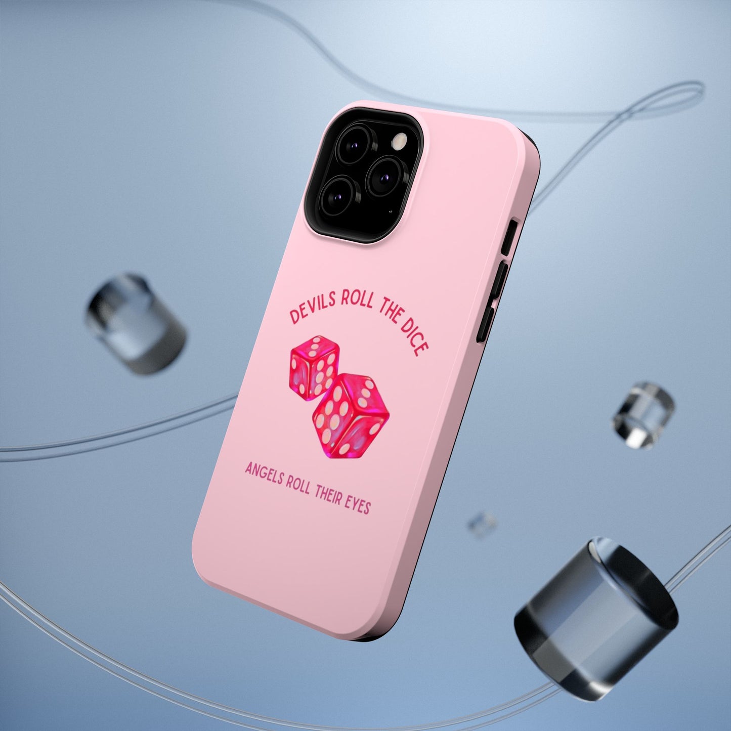 "Devils Roll The Dice, Angels Roll Their Eyes" Taylor Swift Cruel Summer (Lover) Pink Dice Impact-Resistant Phone Cases (Iphone & Samsung)