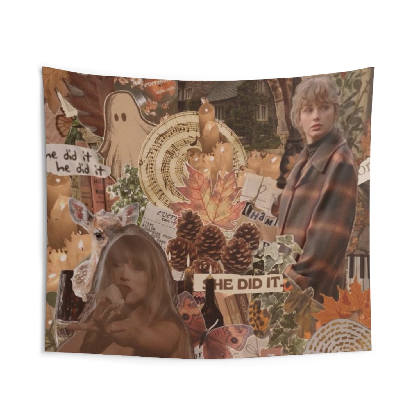 Light Brown Evermore Taylor Swift Fall/Autumn Tapestry