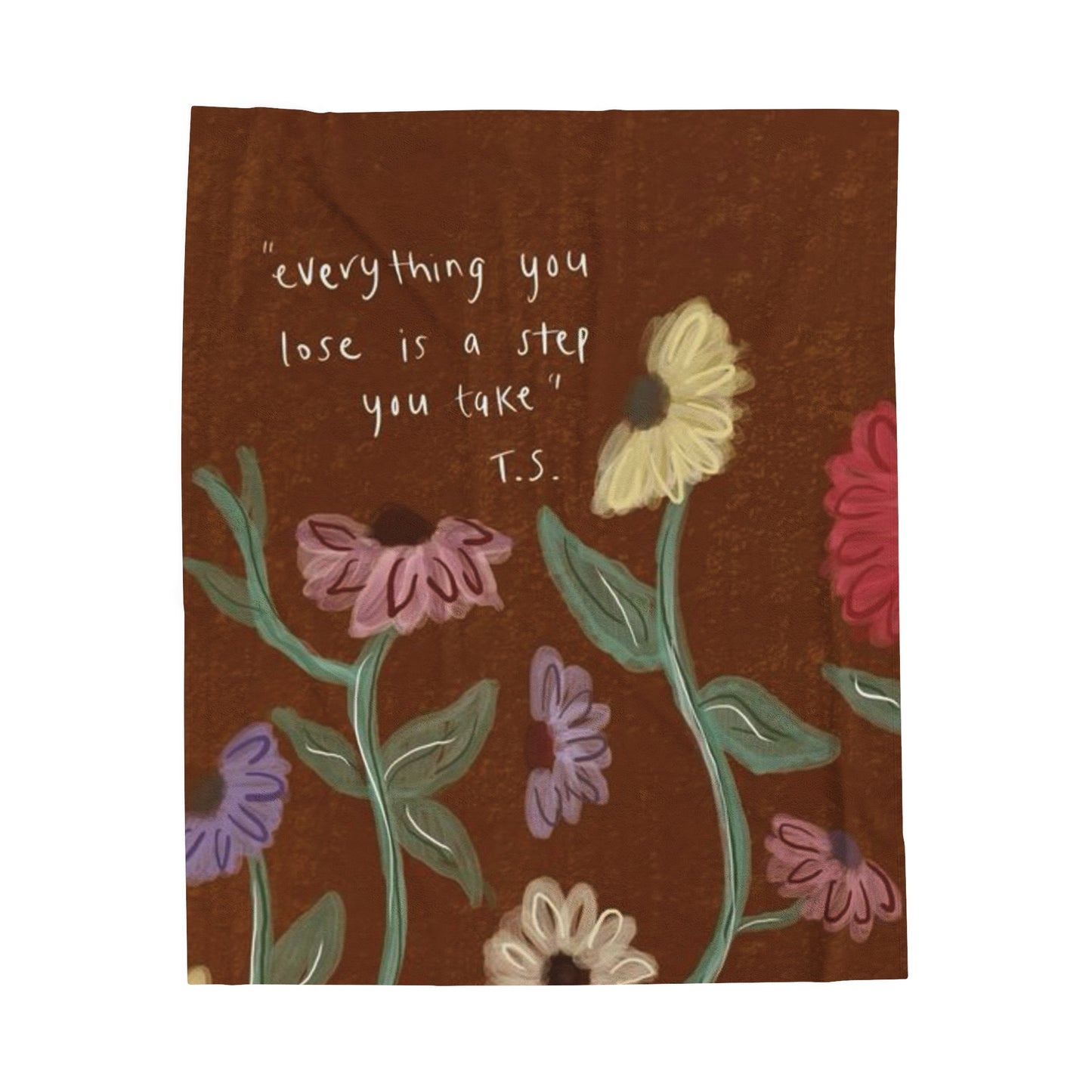 "Everything you lose is a step you take" TS Flower Eras Tour Piano Velveteen Plush Blanket