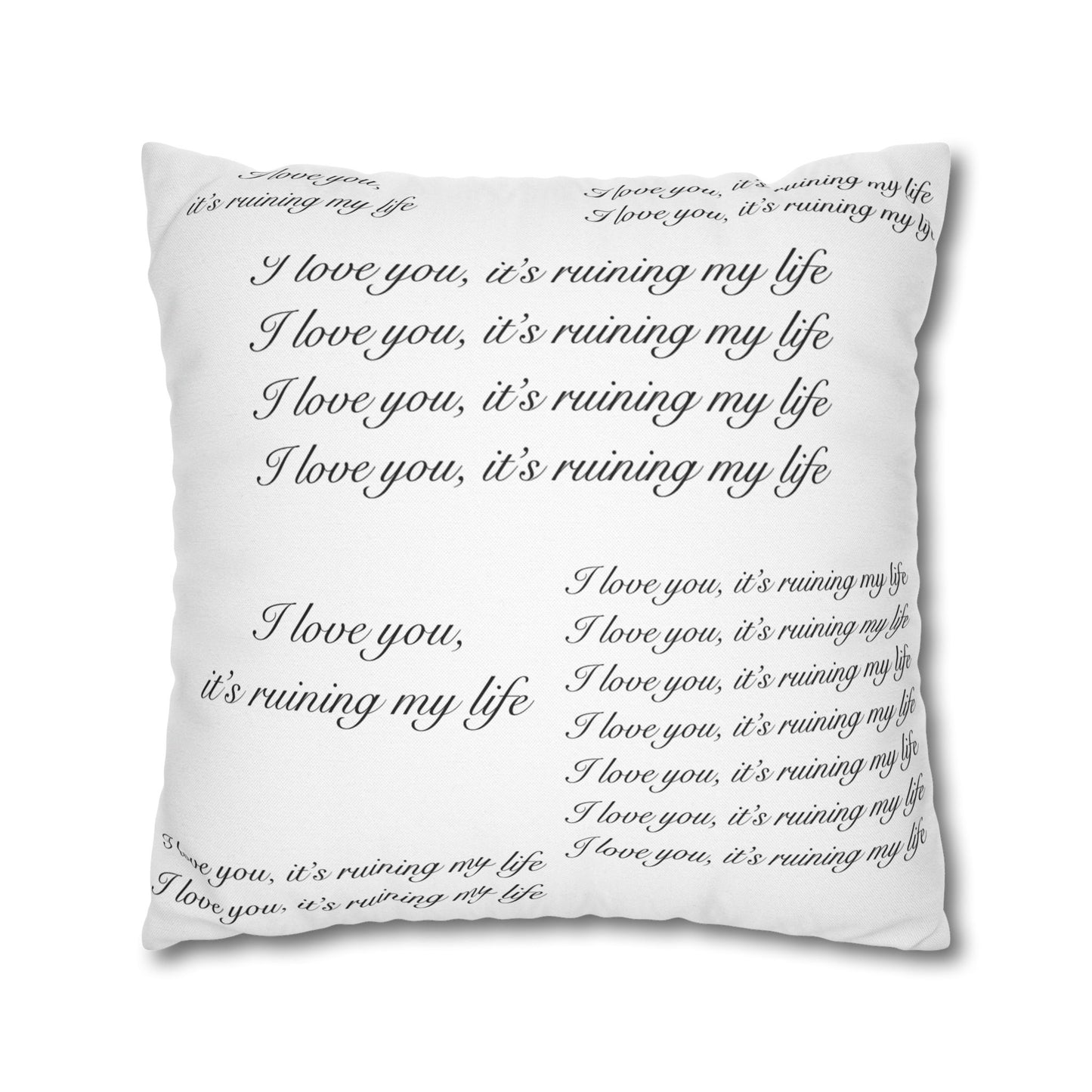 "I love you, it's ruining my life" TS TTPD Eras Tour Dress Spun Polyester Square Pillowcase