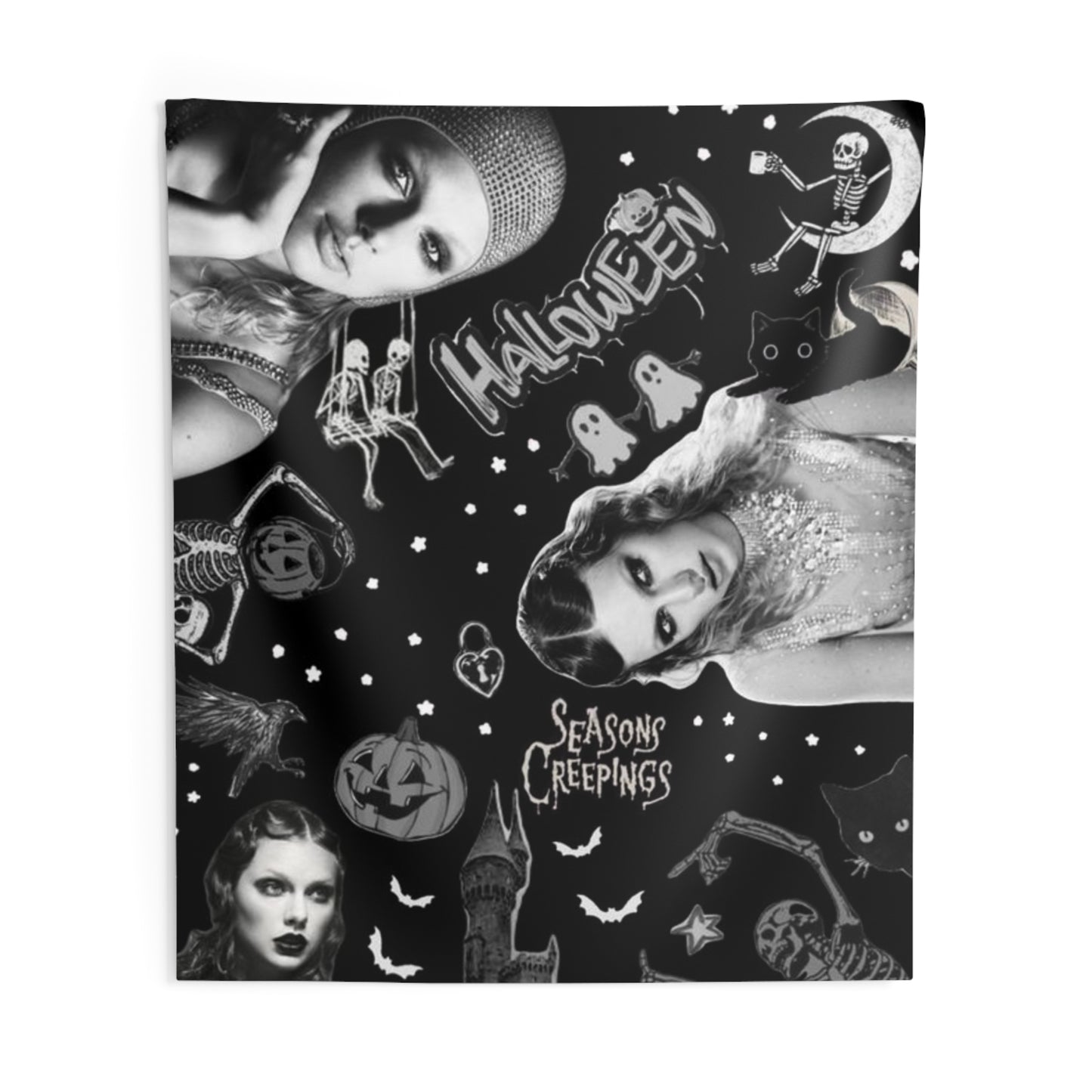 Black Taylor Swift Halloween Fall/Autumn Tapestry