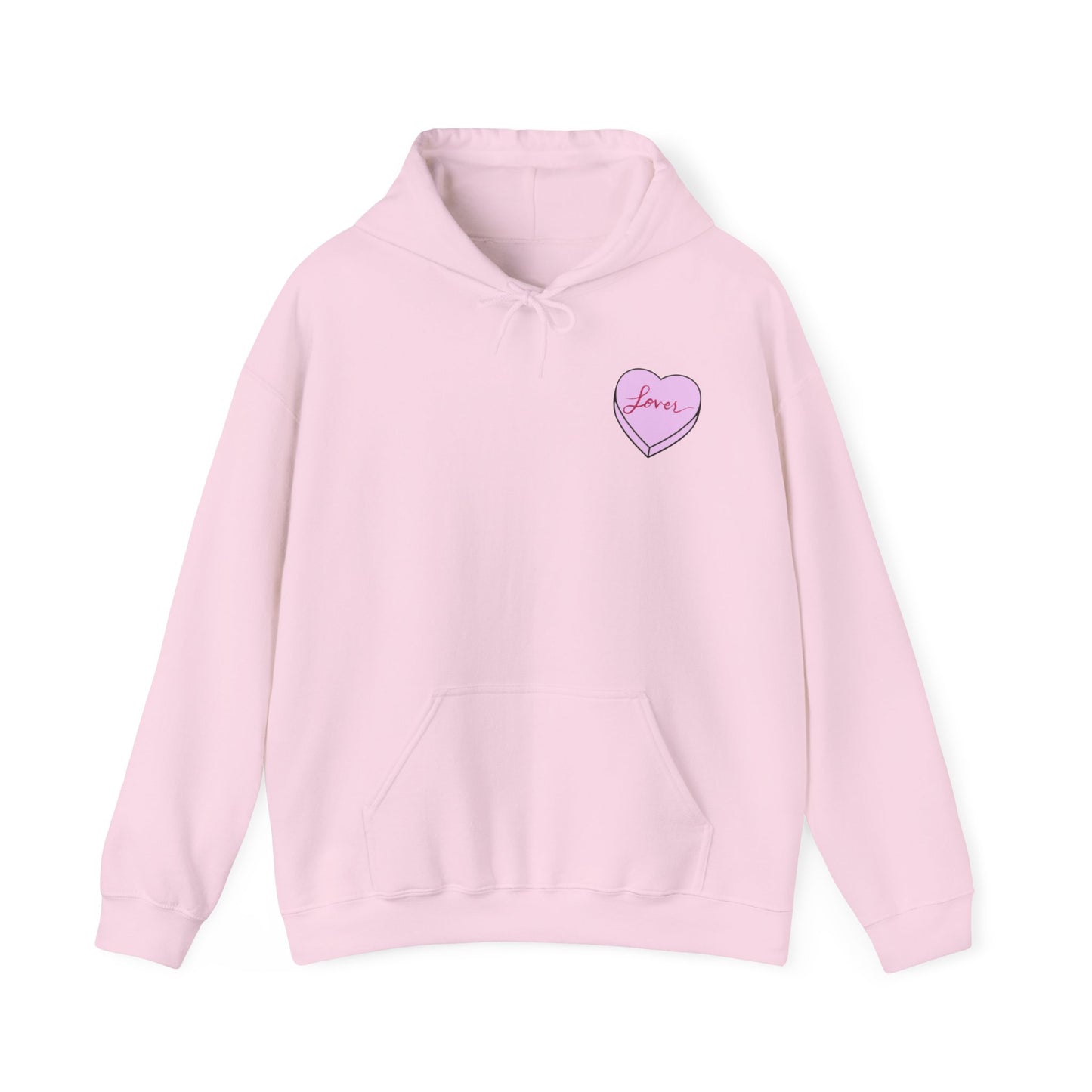 TS "Lover" Valentine's Day Candy Heart Unisex Heavy Blend™ Hooded Sweatshirt