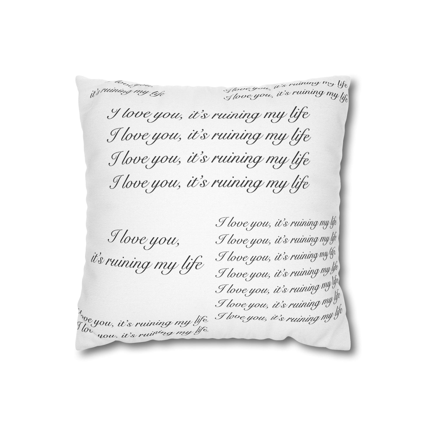 "I love you, it's ruining my life" TS TTPD Eras Tour Dress Spun Polyester Square Pillowcase