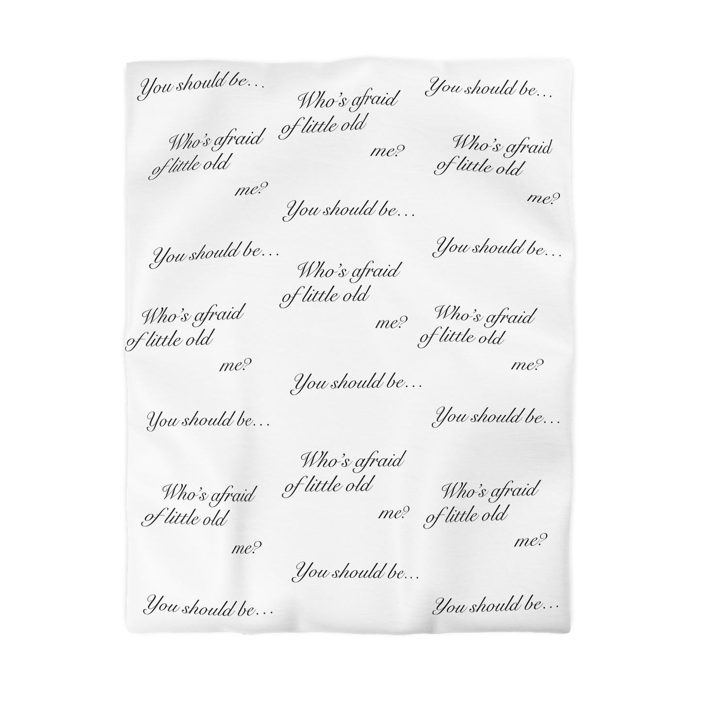 "Who's afraid of little old me? You should be..." TS TTPD Eras Tour Dress Microfiber Duvet Cover