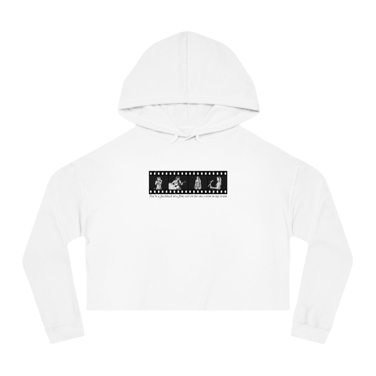 TS Film Strip Eras Tour Women’s Cropped Hooded Sweatshirt