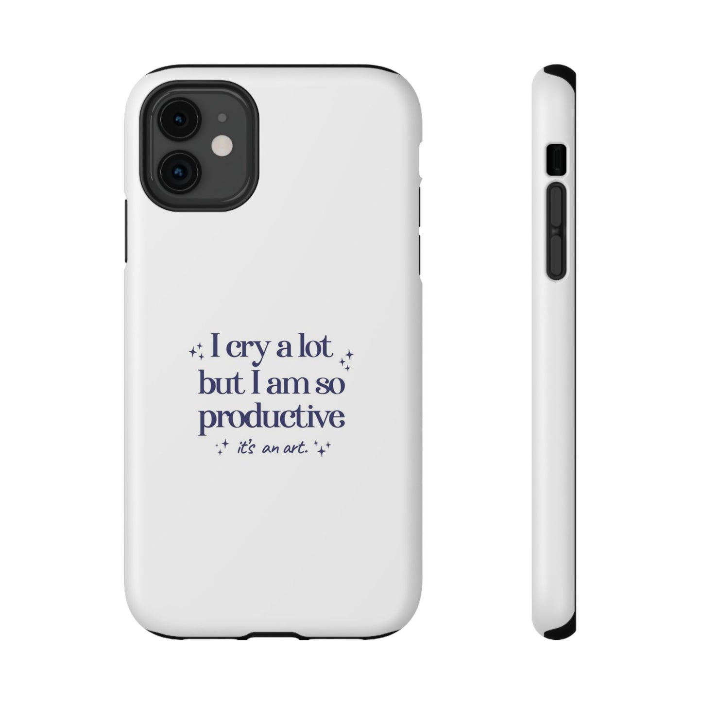 "I cry a lot but I am so productive... it's an art." Taylor Swift TTPD Impact-Resistant Phone Cases (Iphone & Samsung)