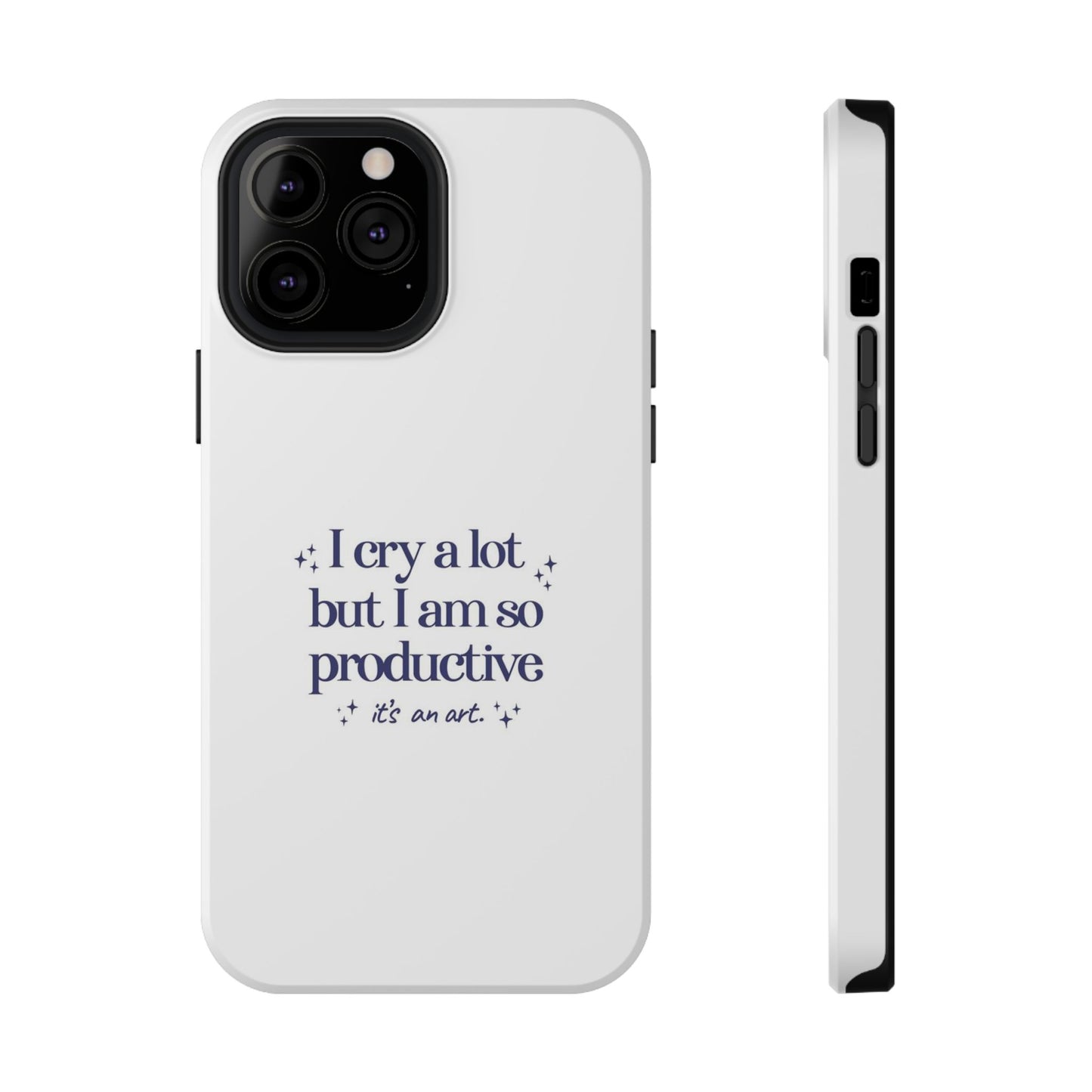 "I cry a lot but I am so productive... it's an art." Taylor Swift TTPD Impact-Resistant Phone Cases (Iphone & Samsung)