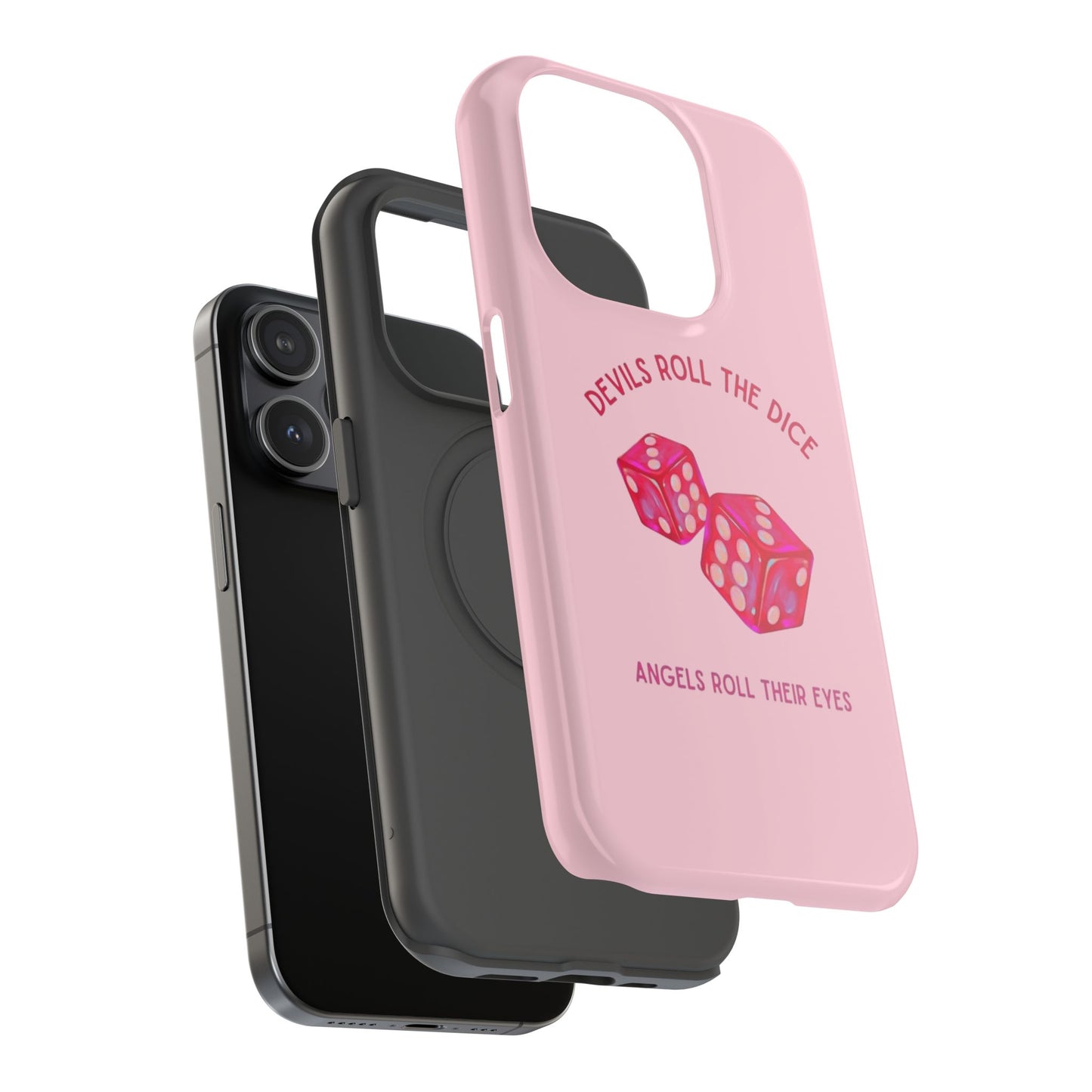 "Devils Roll The Dice, Angels Roll Their Eyes" Taylor Swift Cruel Summer (Lover) Pink Dice Impact-Resistant Phone Cases (Iphone & Samsung)