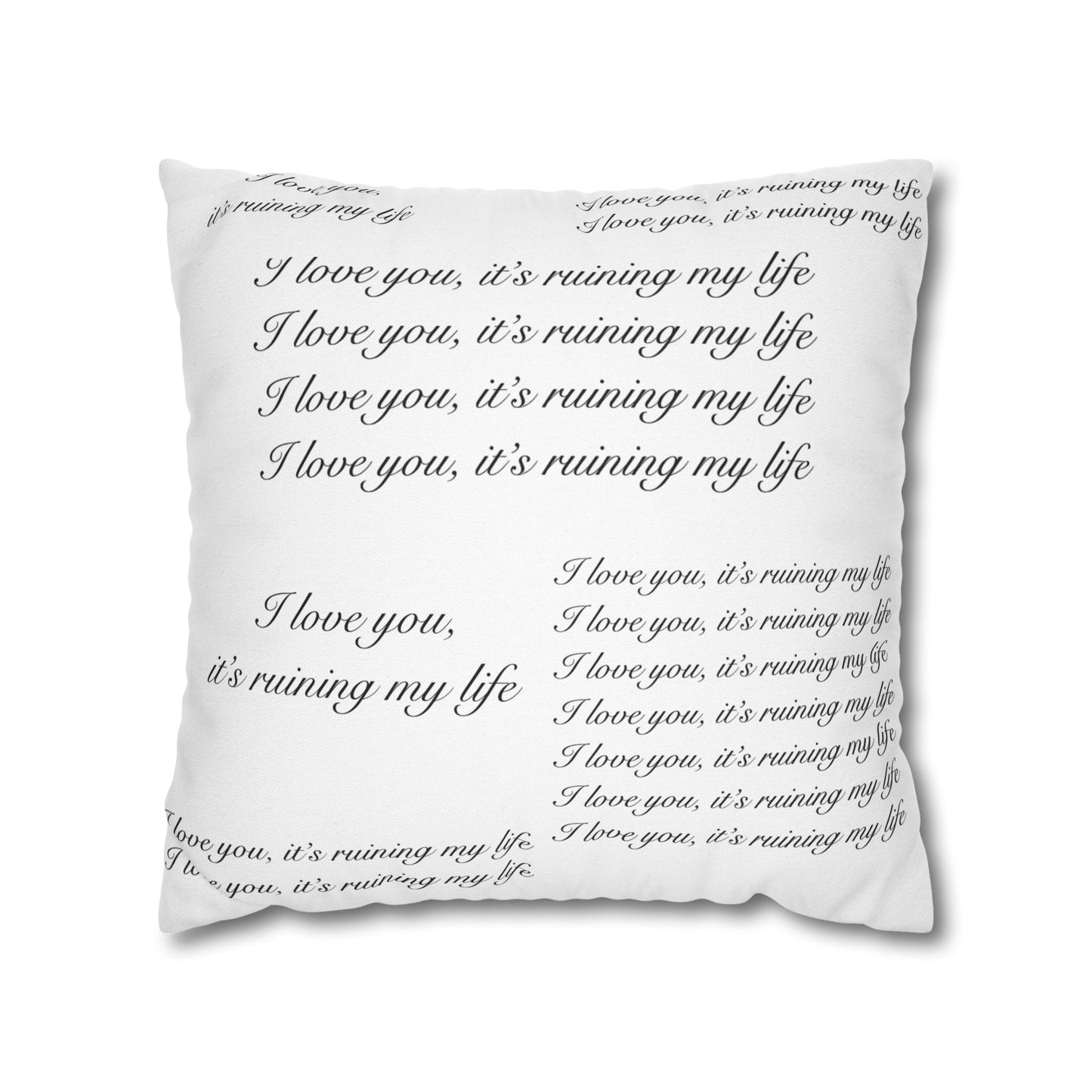 "I love you, it's ruining my life" TS TTPD Eras Tour Dress Spun Polyester Square Pillowcase