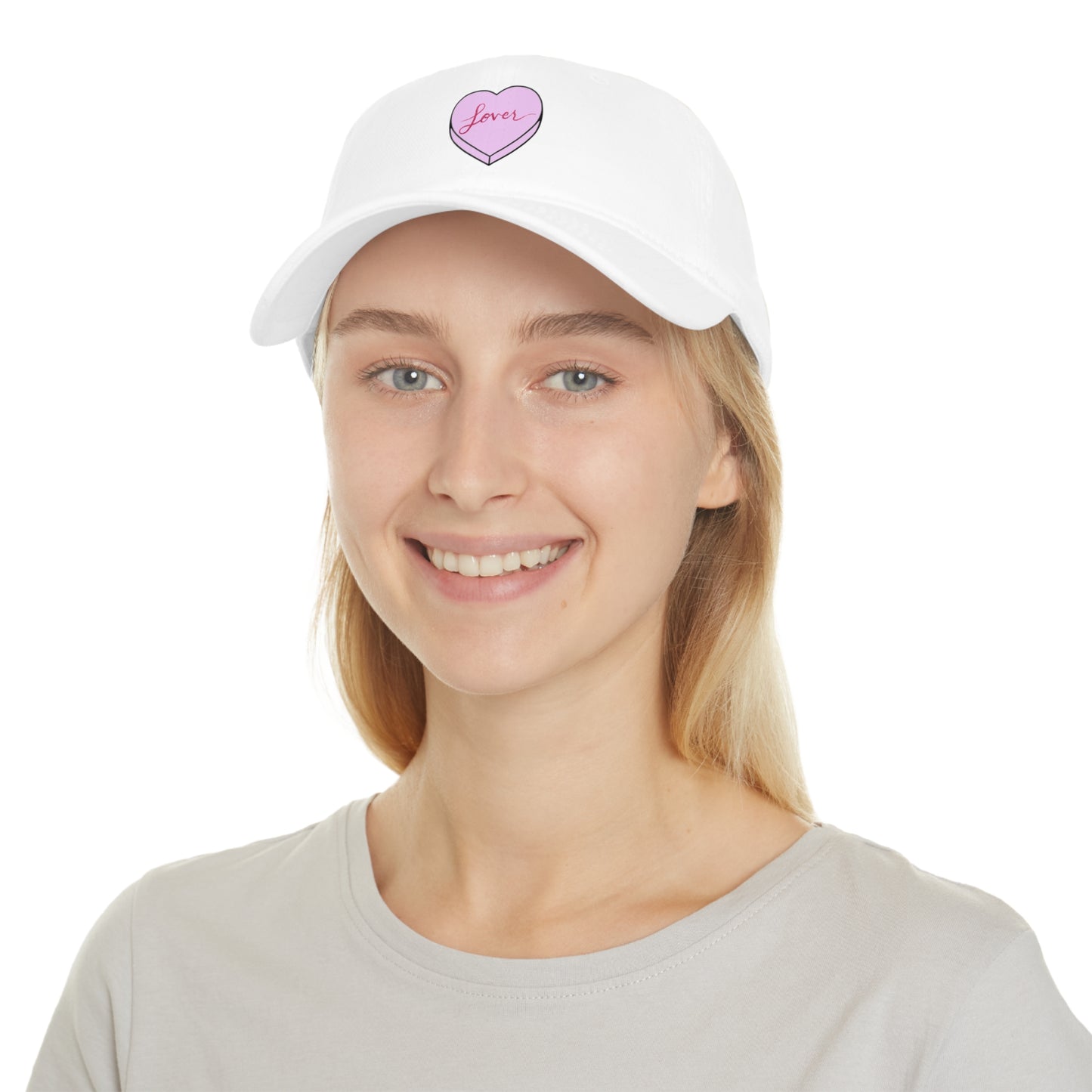 TS "Lover" Valentine's Day Candy Heart Low Profile Baseball Cap