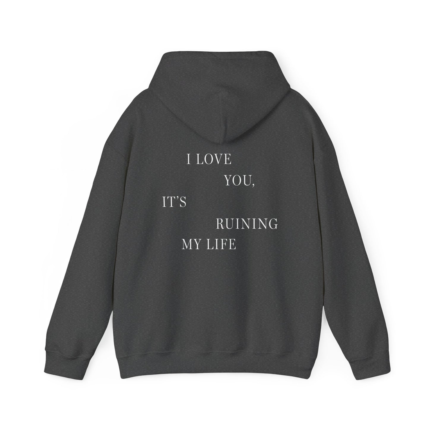 TTPD Logo "I LOVE YOU, IT'S RUINING MY LIFE" TTPD 'The Manuscript' Hoodie (TS, The Tortured Poets Department, TS 11) Unisex Heavy Blend™ Hooded Sweatshirt