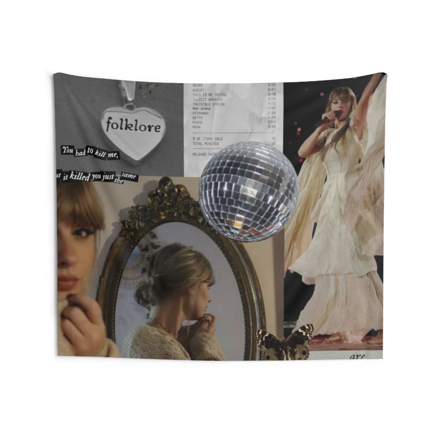 Grey Folklore Taylor Swift Tapestry