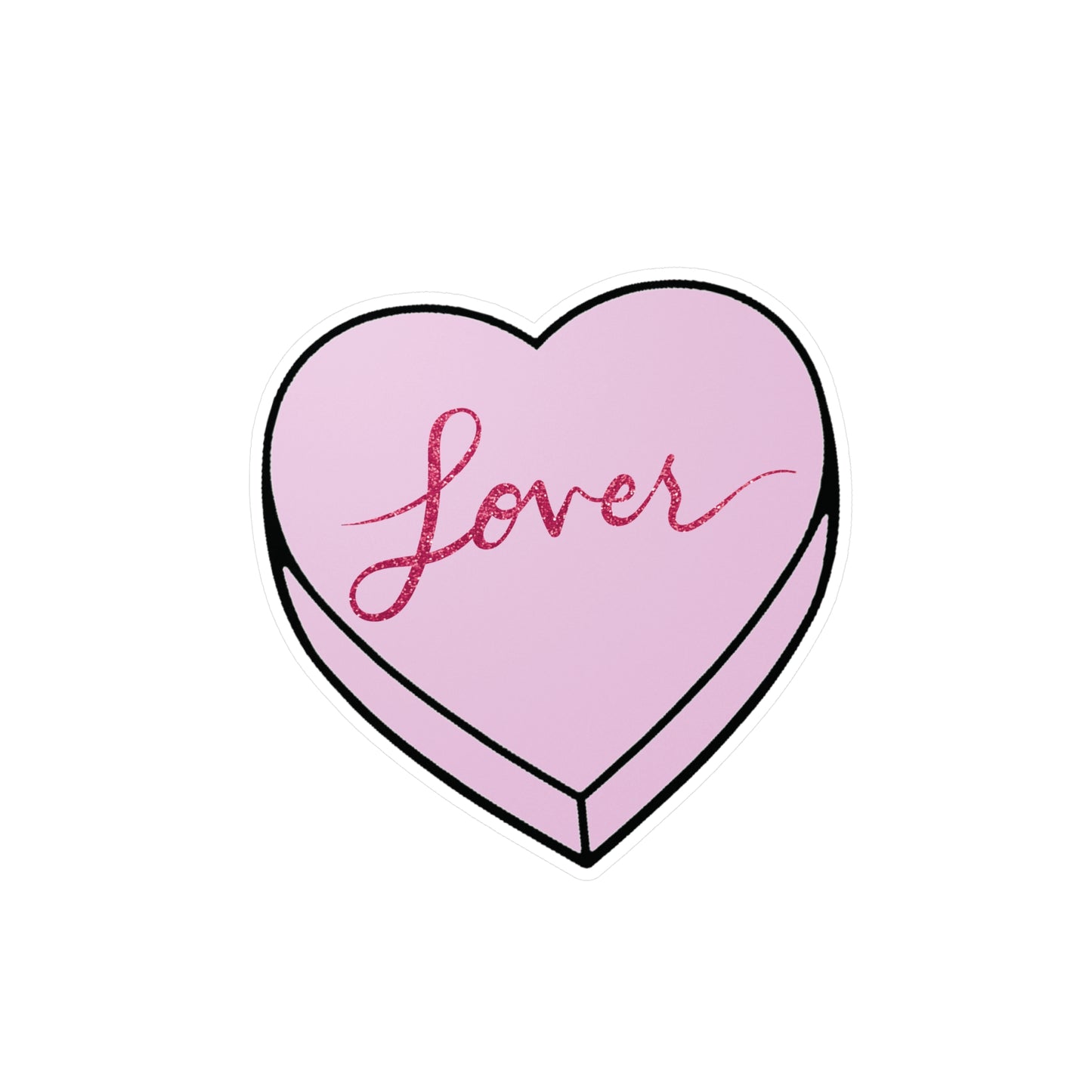 TS "Lover" Valentine's Day Candy Heart Kiss-Cut Vinyl Decals