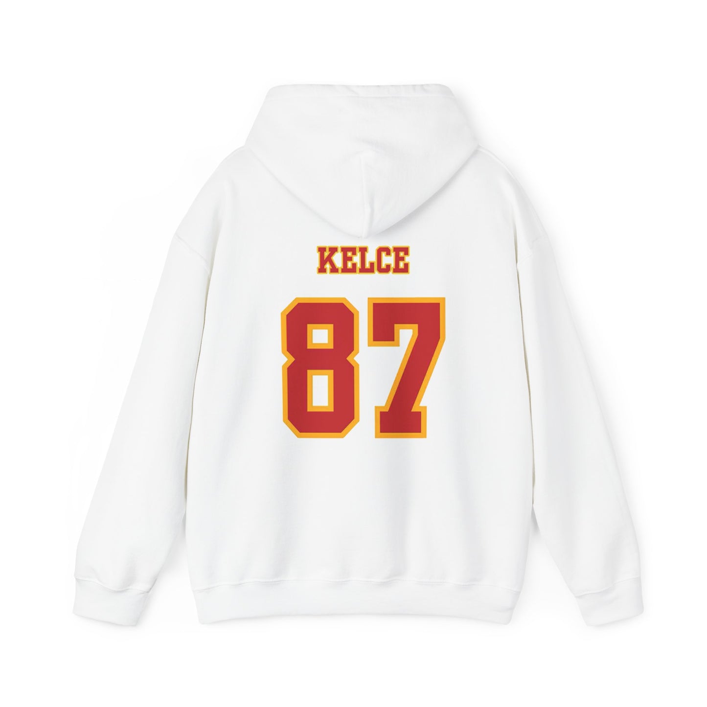 Kansas City Chiefs (KC) Travis Kelce 87 Superbowl LVIII Unisex Heavy Blend™ Hooded Sweatshirt