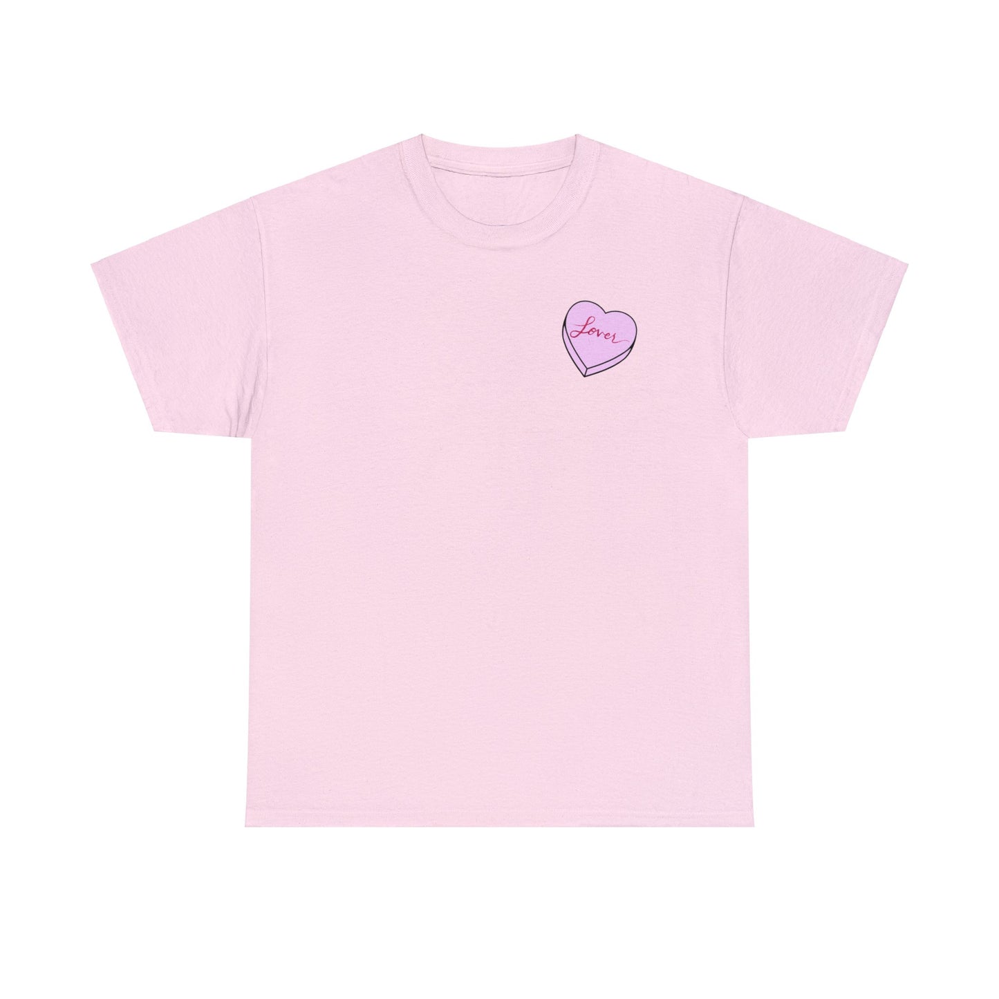 TS "Lover" Valentine's Day Candy Heart Unisex Heavy Cotton Tee