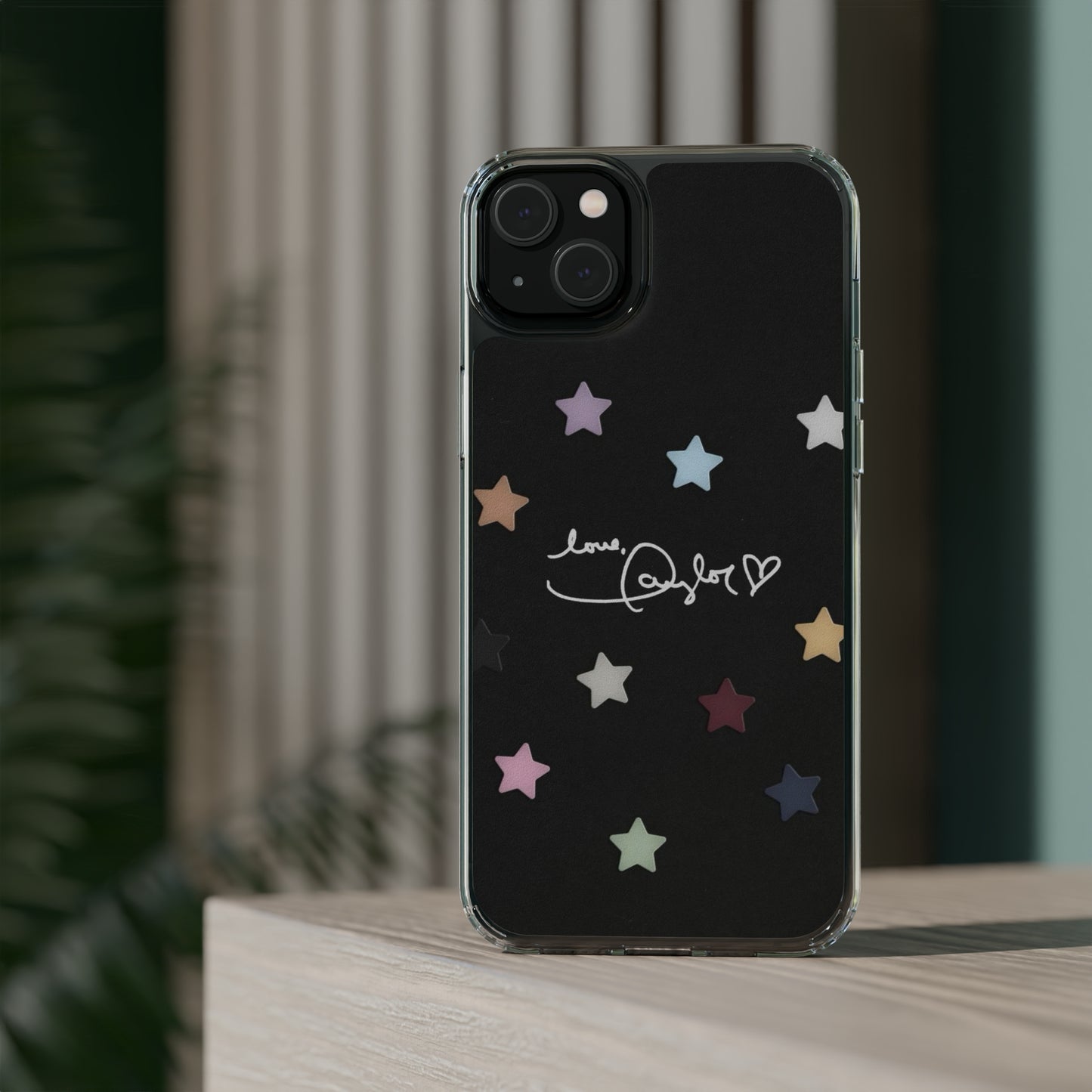 "Love, Taylor" Taylor Swift Confetti Black/Clear Phone Cases (Iphone & Samsung)