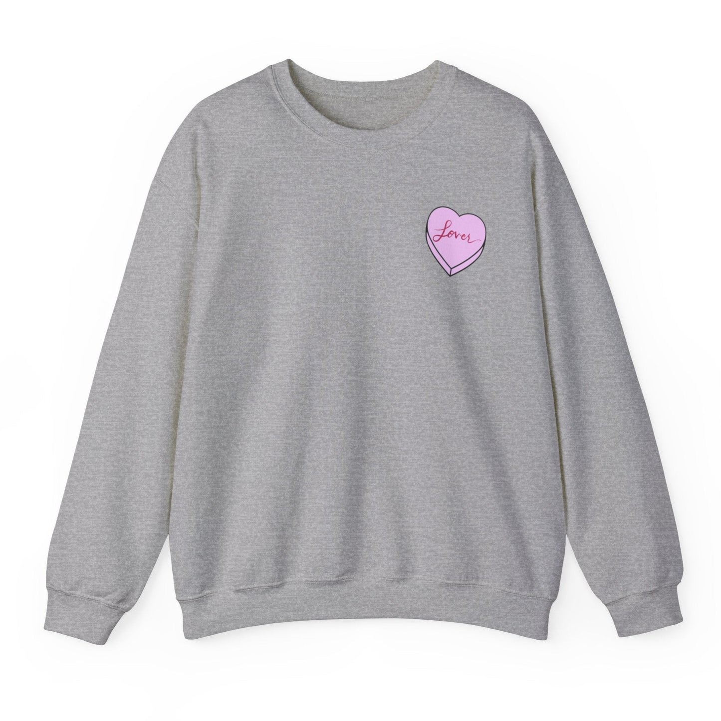 TS "Lover" Valentine's Day Candy Heart Unisex Heavy Blend™ Crewneck Sweatshirt