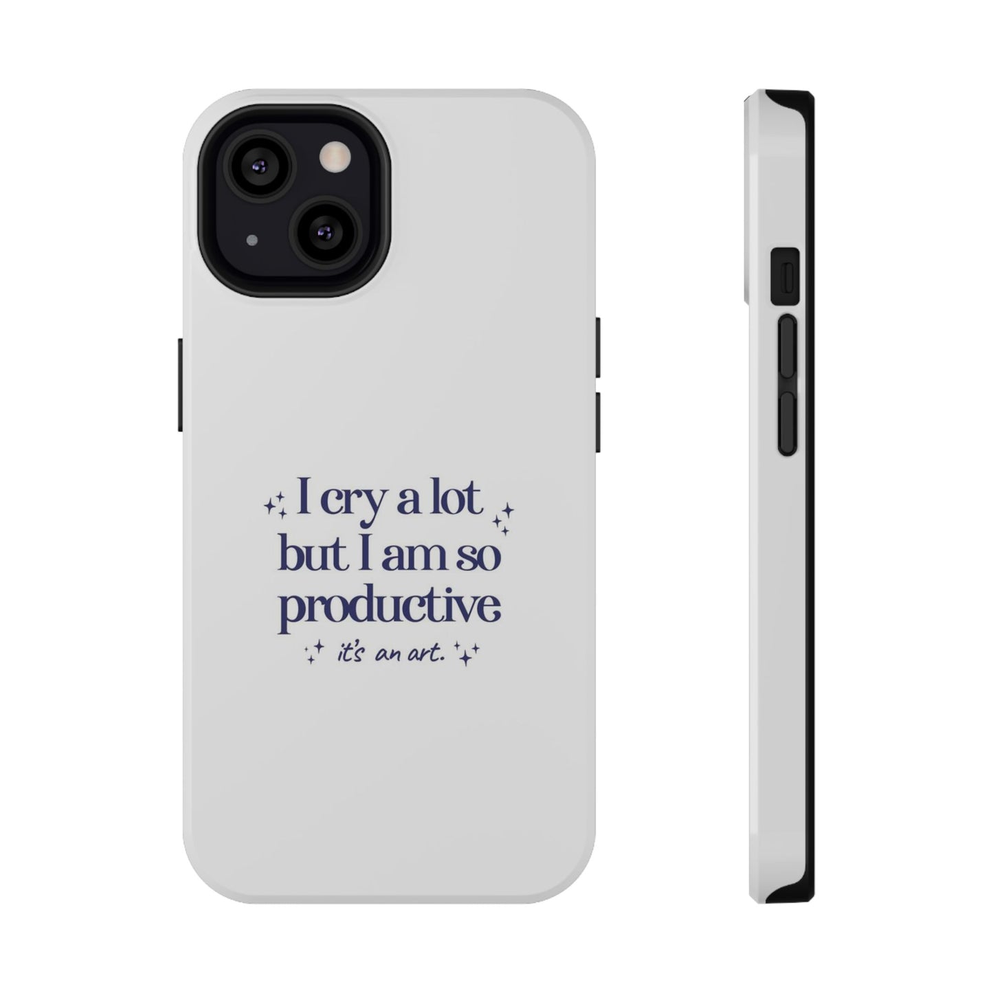 "I cry a lot but I am so productive... it's an art." Taylor Swift TTPD Impact-Resistant Phone Cases (Iphone & Samsung)