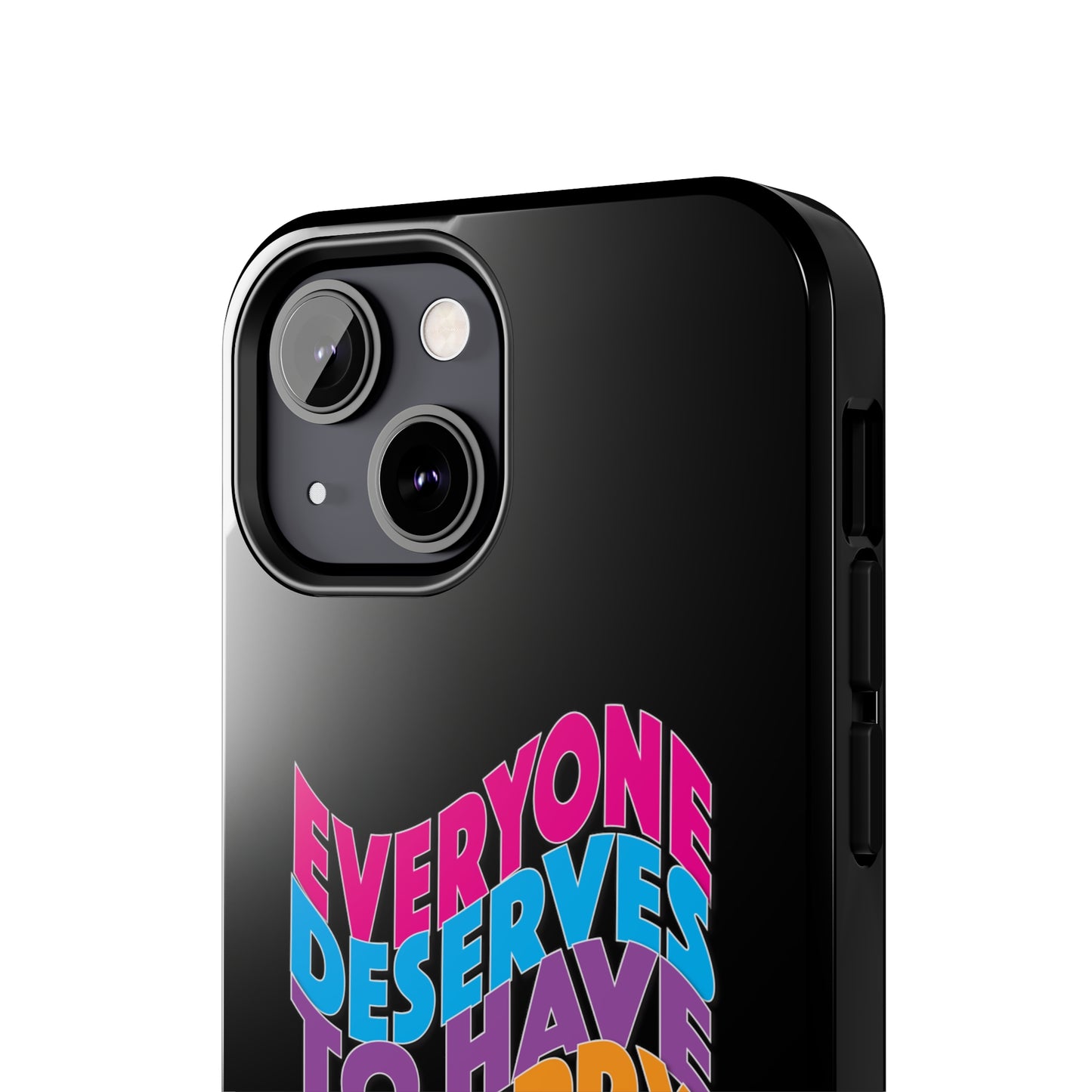 Colorful Everyone Deserves To Have A Happy Brain Tough iPhone Case | Mental Health Awareness