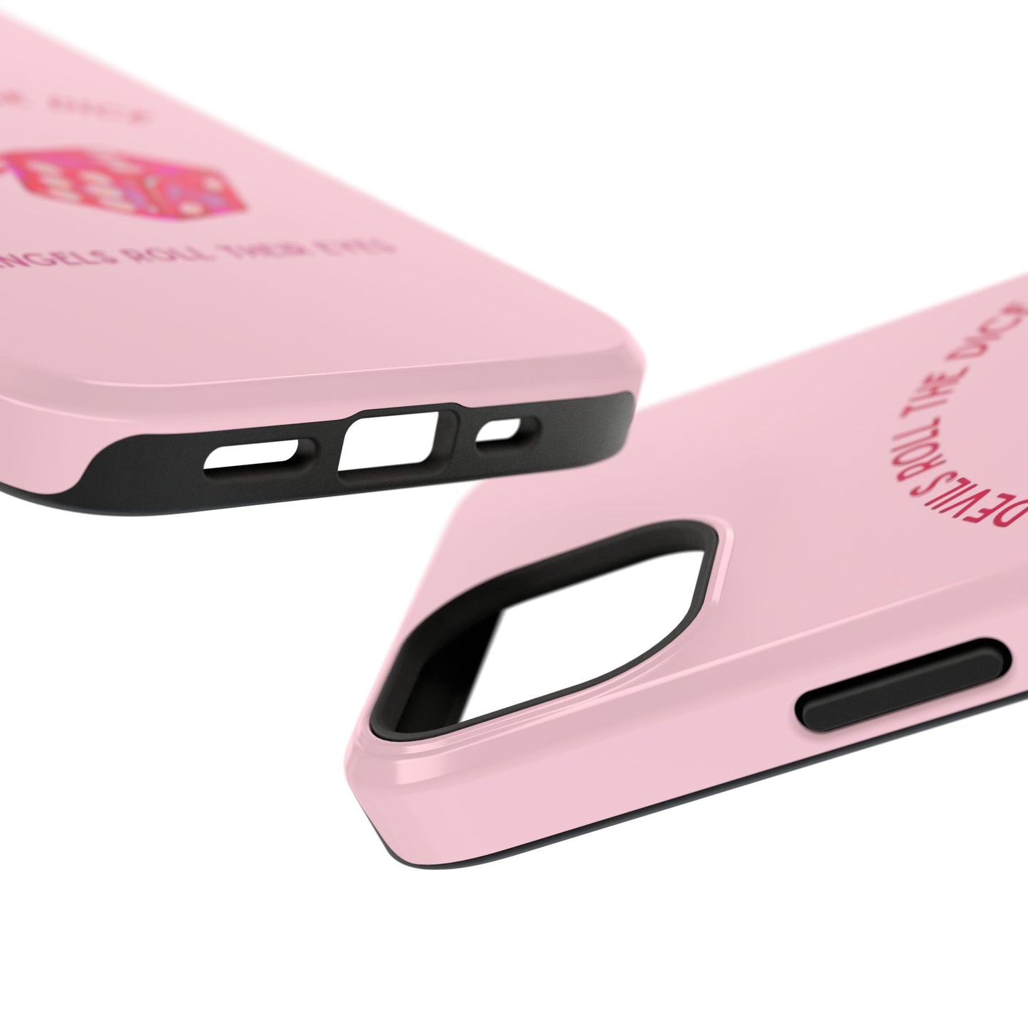 "Devils Roll The Dice, Angels Roll Their Eyes" Taylor Swift Cruel Summer (Lover) Pink Dice Impact-Resistant Phone Cases (Iphone & Samsung)