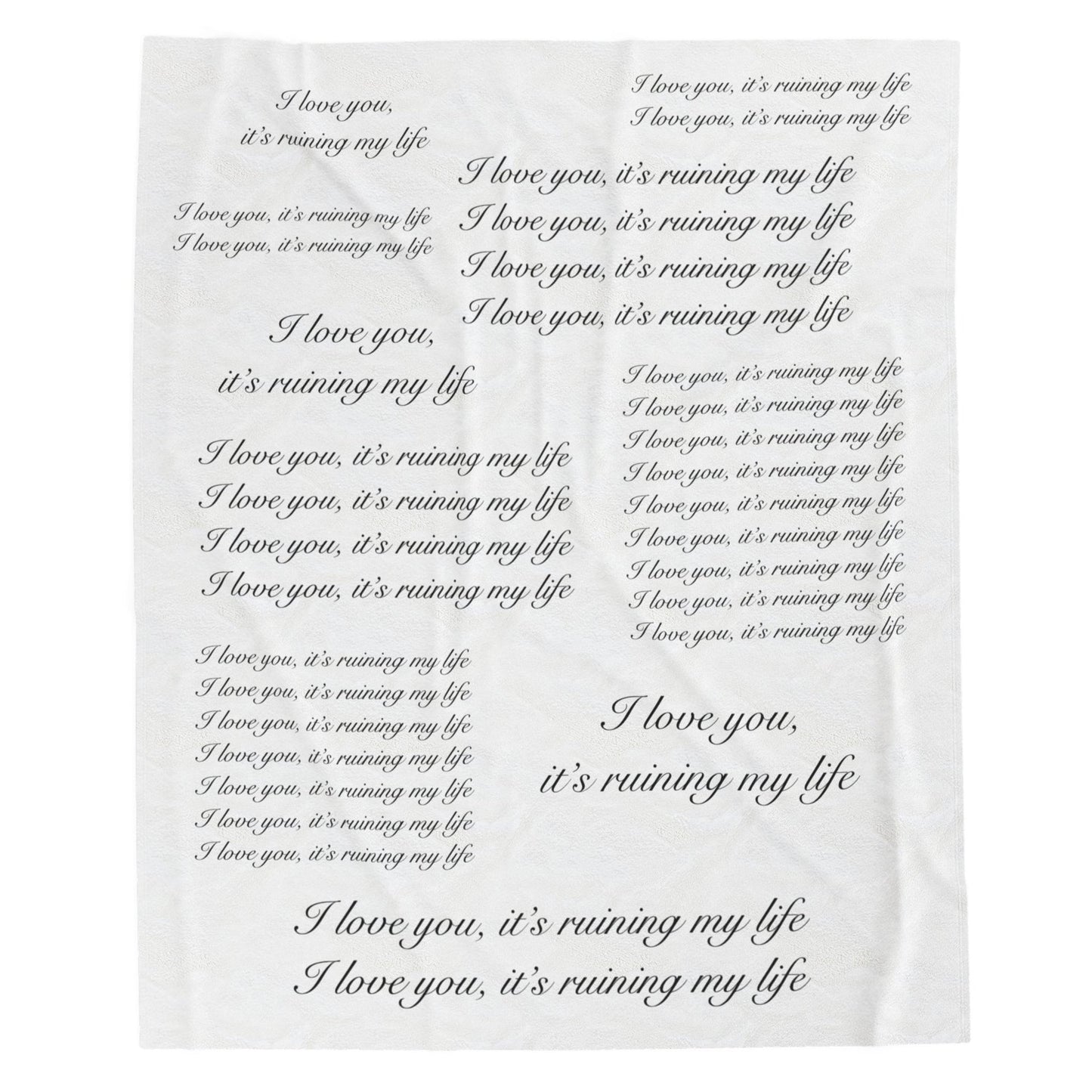 "I love you, it's ruining my life" TS Eras Tour TTPD Dress Velveteen Plush Blanket