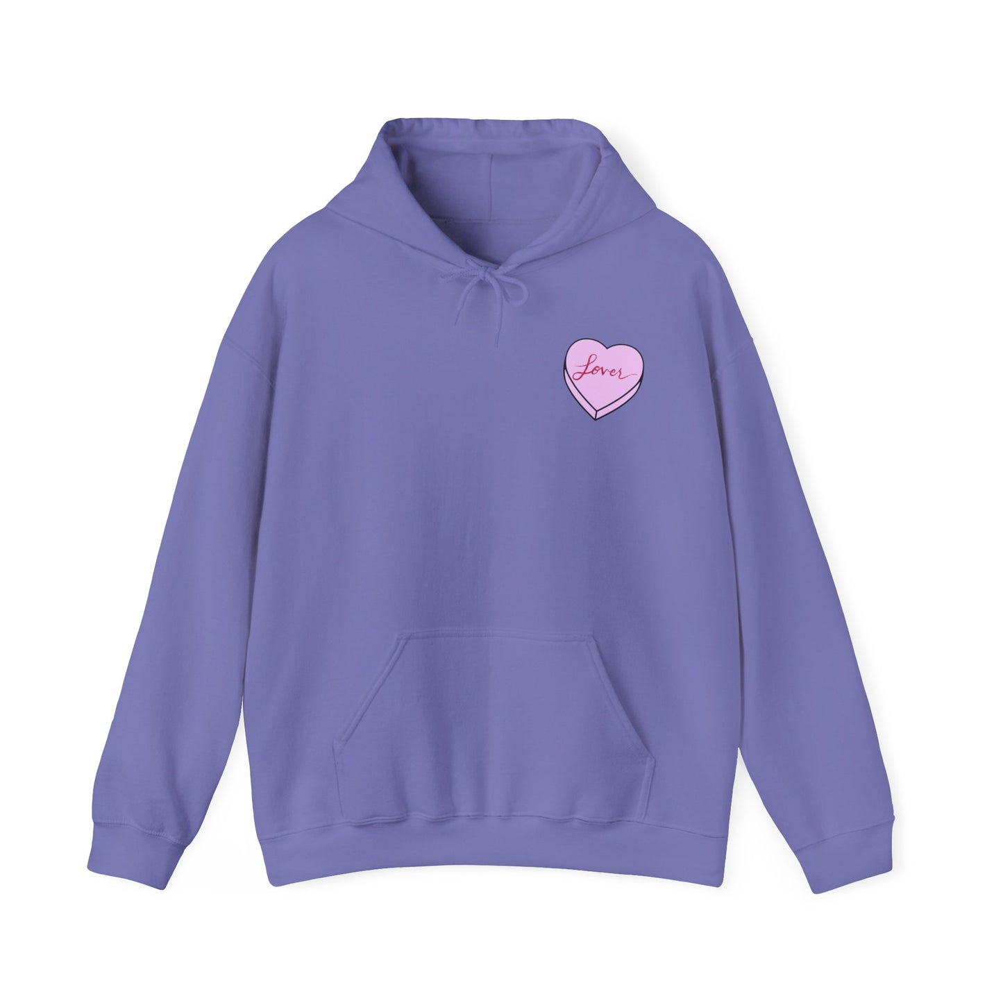 TS "Lover" Valentine's Day Candy Heart Unisex Heavy Blend™ Hooded Sweatshirt