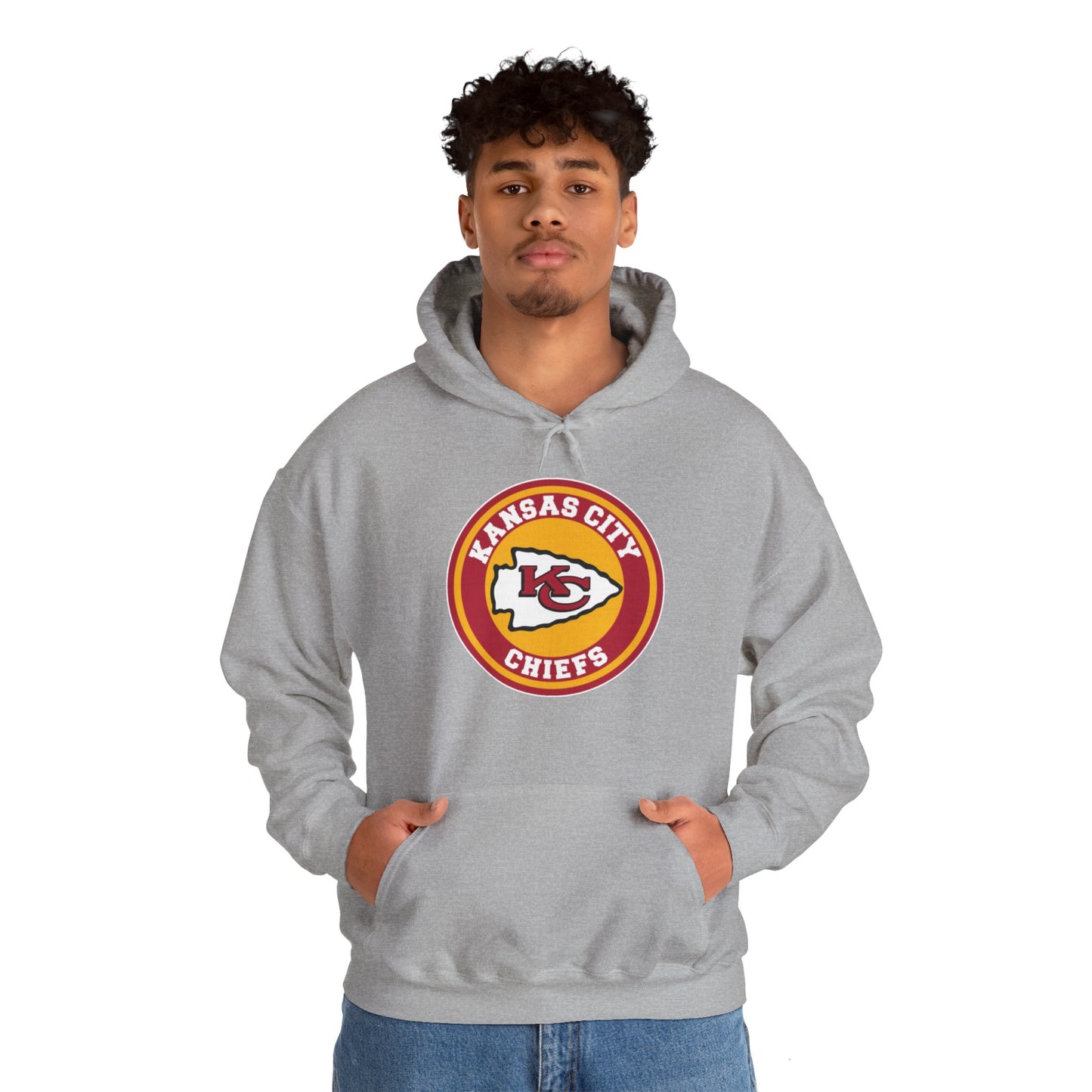 Kansas City Chiefs (KC) Travis Kelce 87 Superbowl LVIII Unisex Heavy Blend™ Hooded Sweatshirt