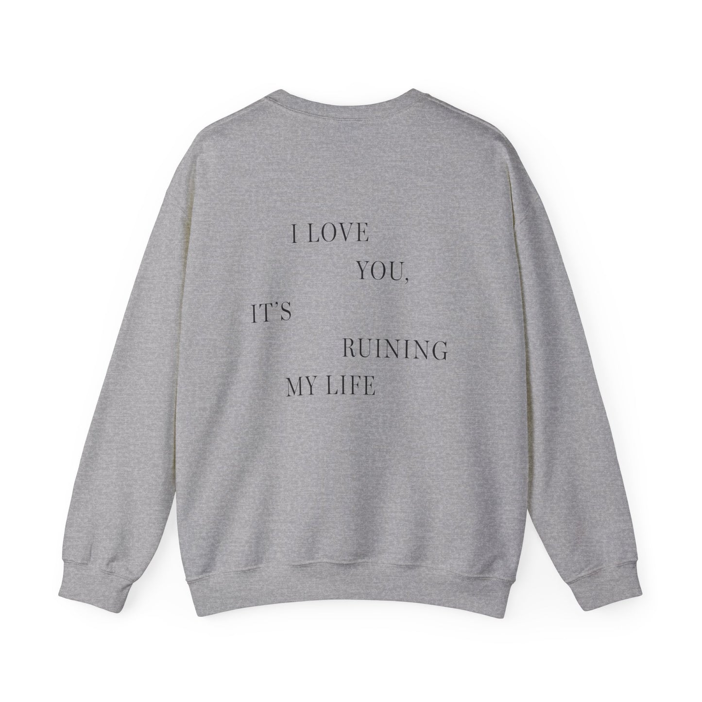 TTPD Logo "I LOVE YOU, IT'S RUINING MY LIFE" TTPD 'The Manuscript' Crewneck (TS, The Tortured Poets Department, TS 11) Unisex Heavy Blend™ Crewneck Sweatshirt