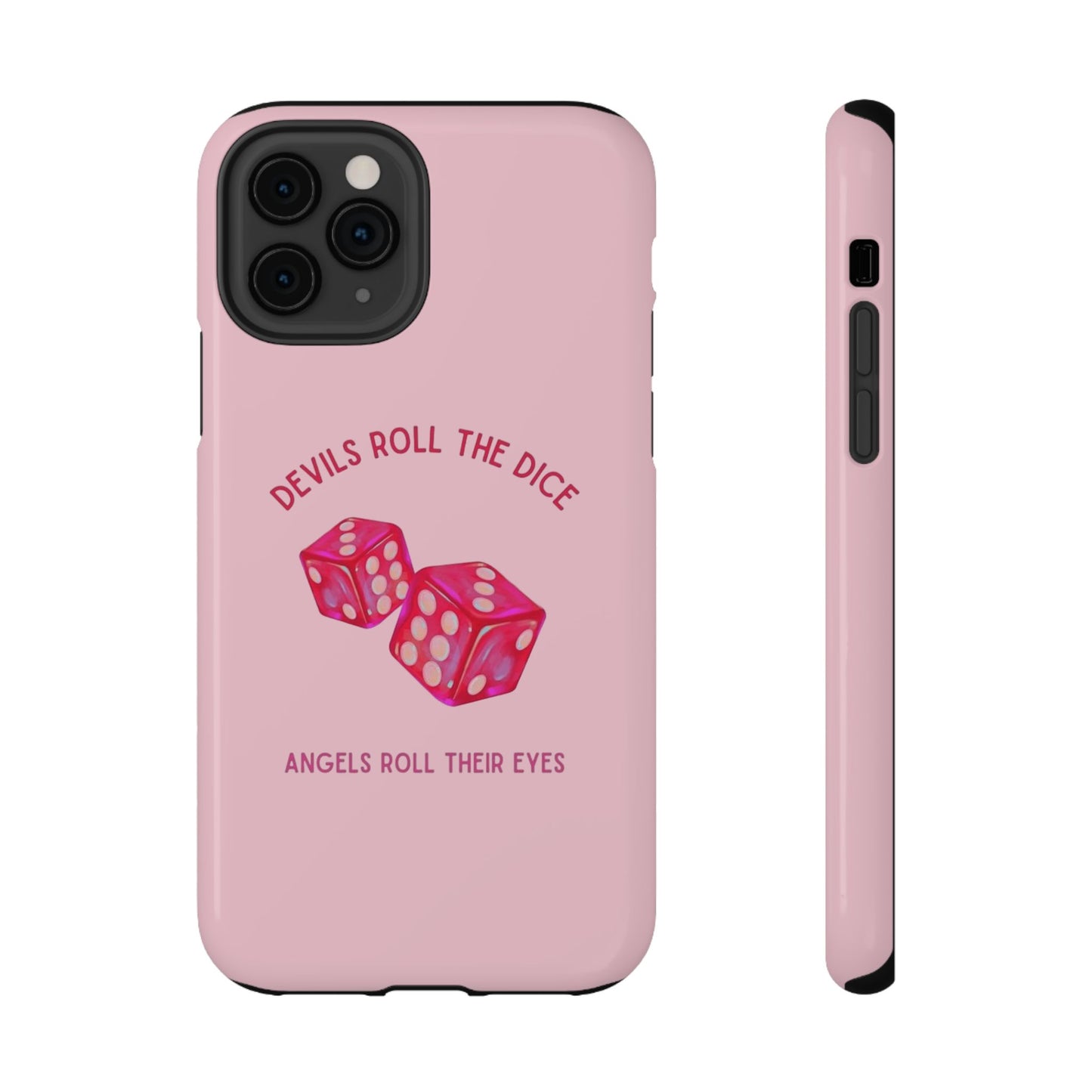 "Devils Roll The Dice, Angels Roll Their Eyes" Taylor Swift Cruel Summer (Lover) Pink Dice Impact-Resistant Phone Cases (Iphone & Samsung)