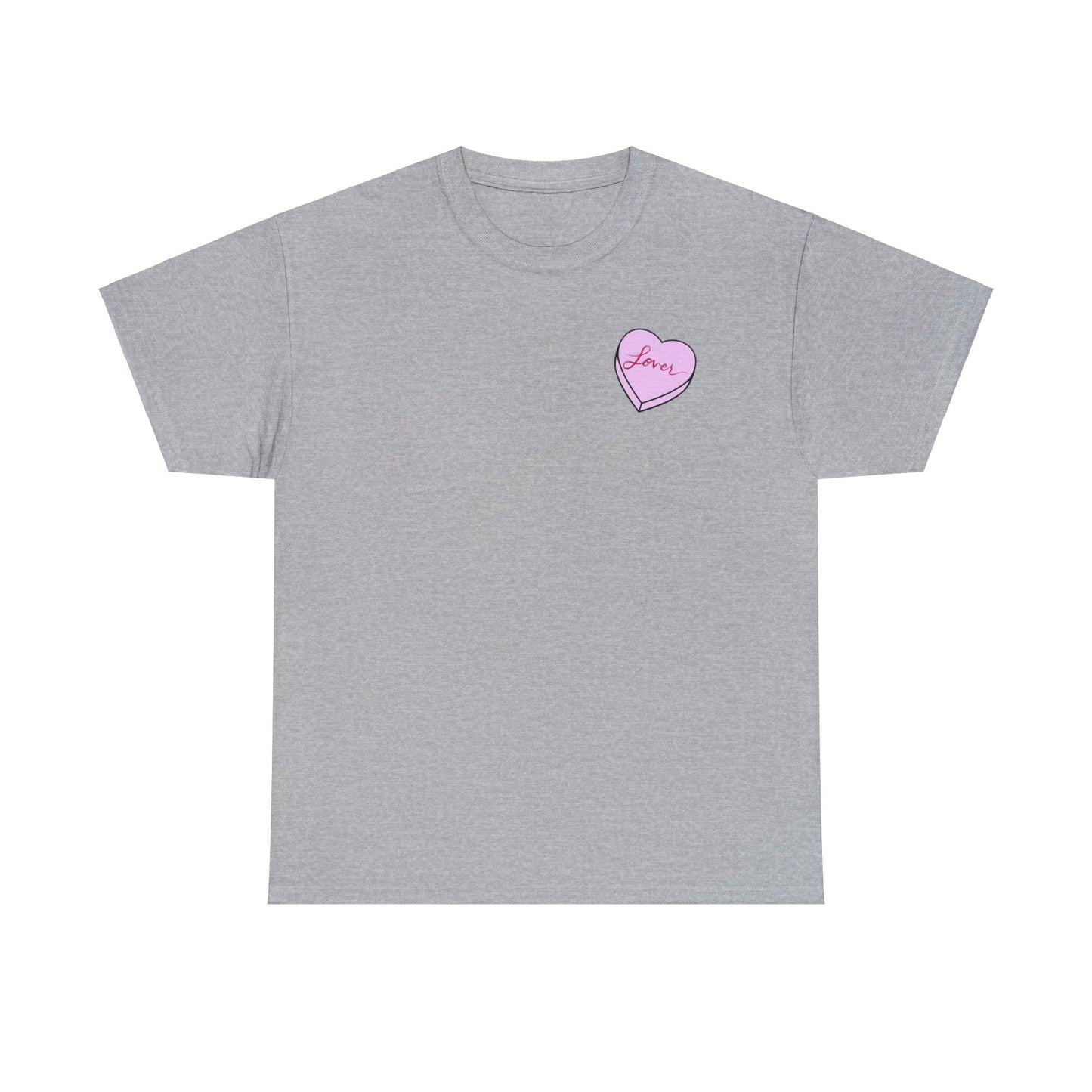 TS "Lover" Valentine's Day Candy Heart Unisex Heavy Cotton Tee