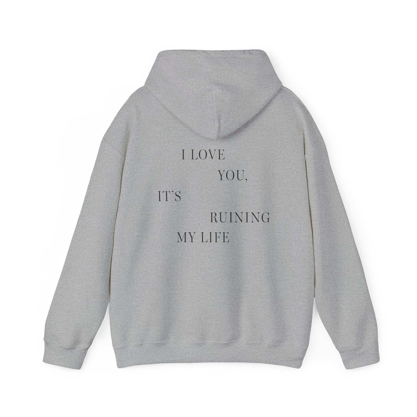 TTPD Logo "I LOVE YOU, IT'S RUINING MY LIFE" TTPD 'The Manuscript' Hoodie (TS, The Tortured Poets Department, TS 11) Unisex Heavy Blend™ Hooded Sweatshirt