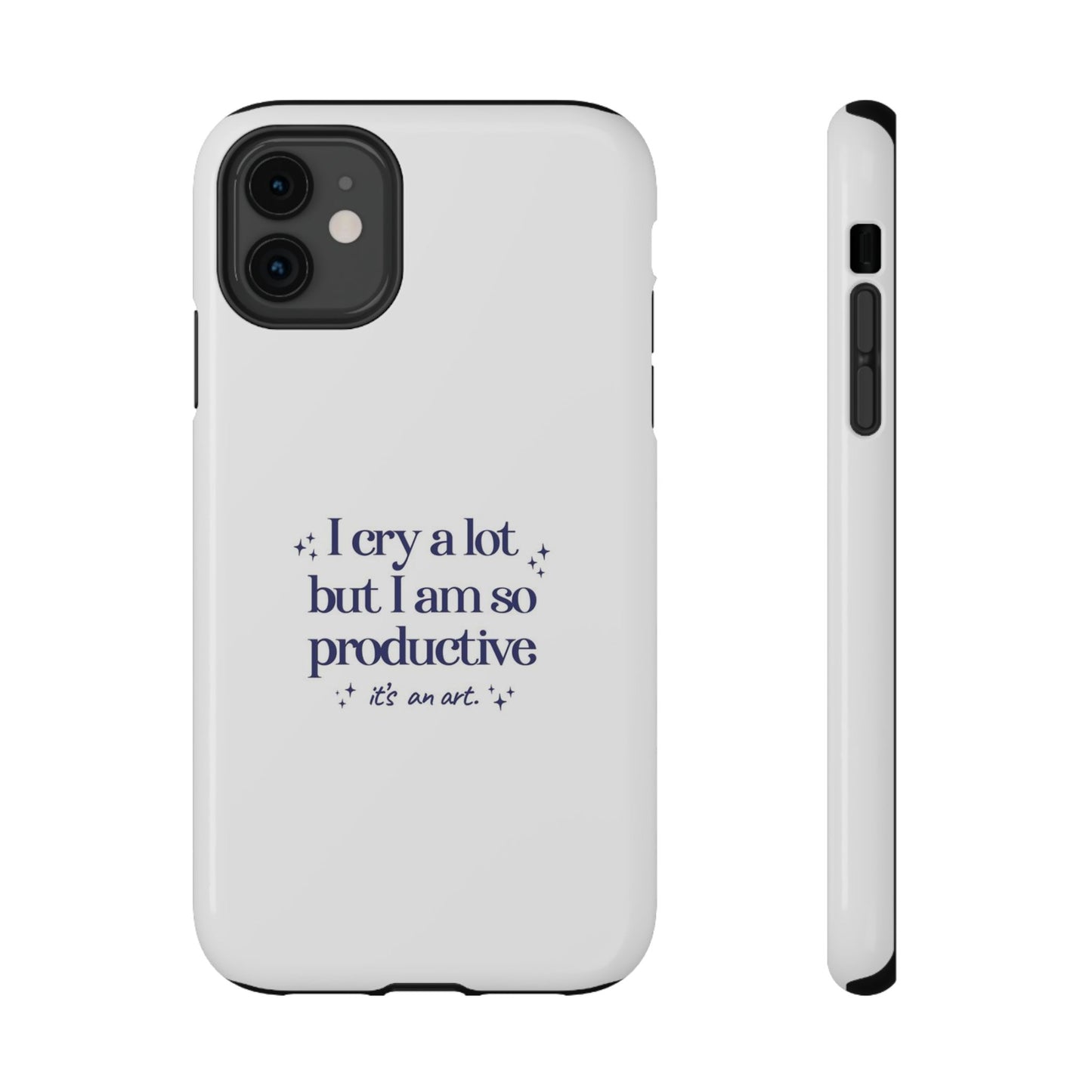 "I cry a lot but I am so productive... it's an art." Taylor Swift TTPD Impact-Resistant Phone Cases (Iphone & Samsung)