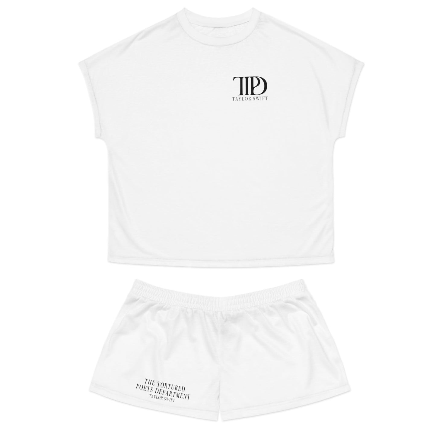 TTPD Women's Shorts PJ Set The Tortured Poets Department Logo (TS TTPD, TS 11)  (AOP)