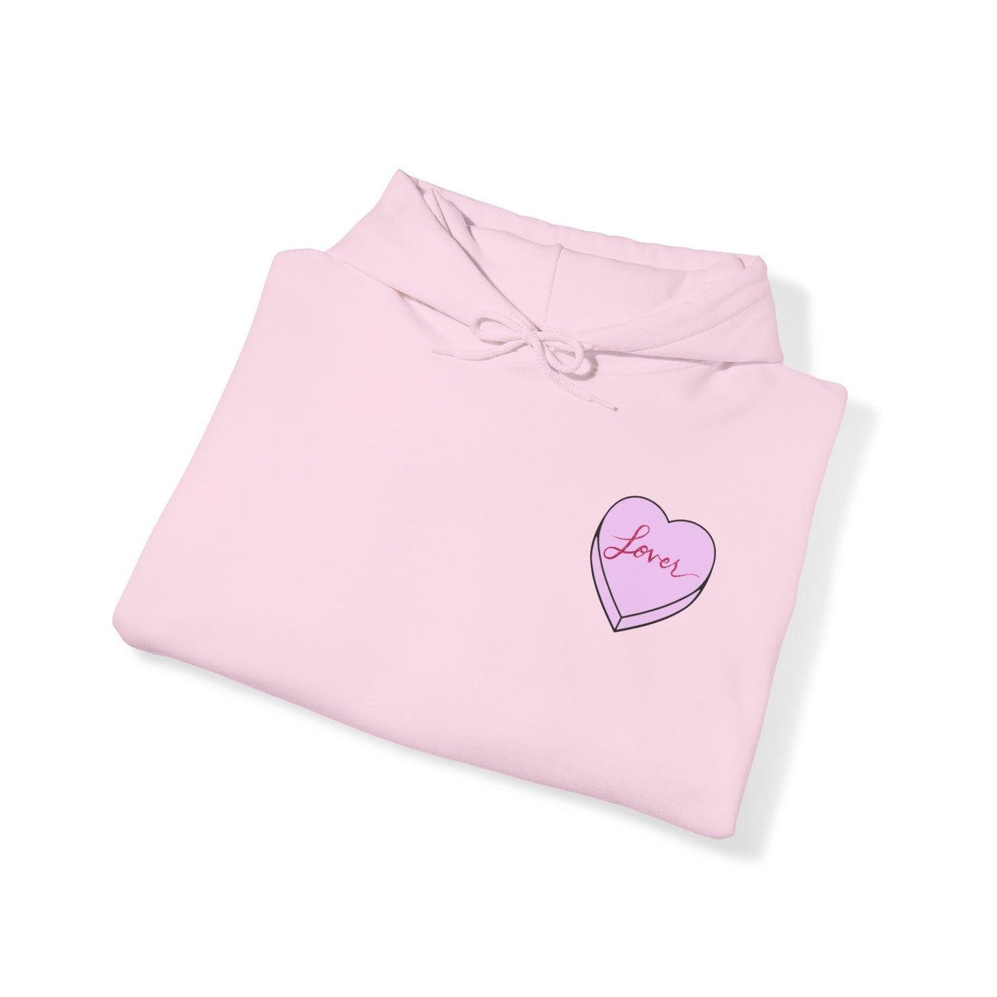 TS "Lover" Valentine's Day Candy Heart Unisex Heavy Blend™ Hooded Sweatshirt