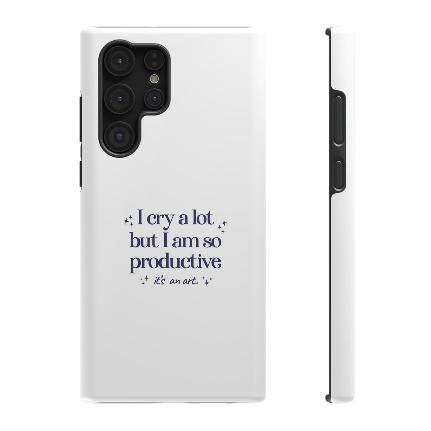 "I cry a lot but I am so productive... it's an art." Taylor Swift TTPD Impact-Resistant Phone Cases (Iphone & Samsung)