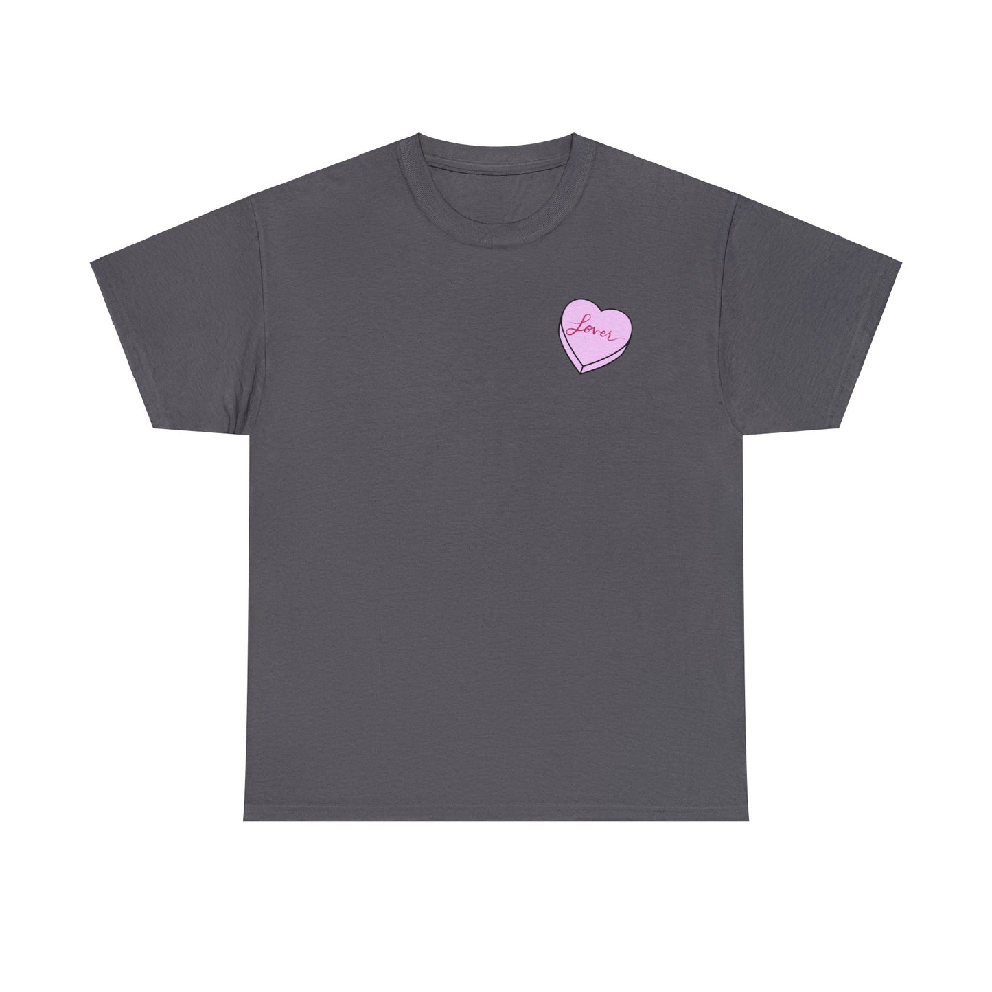 TS "Lover" Valentine's Day Candy Heart Unisex Heavy Cotton Tee