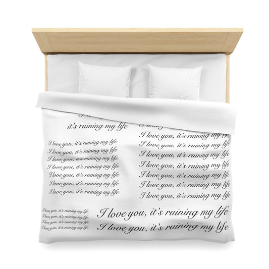 "I love you, it's ruining my life" TS Eras Tour TTPD Dress Microfiber Duvet Cover