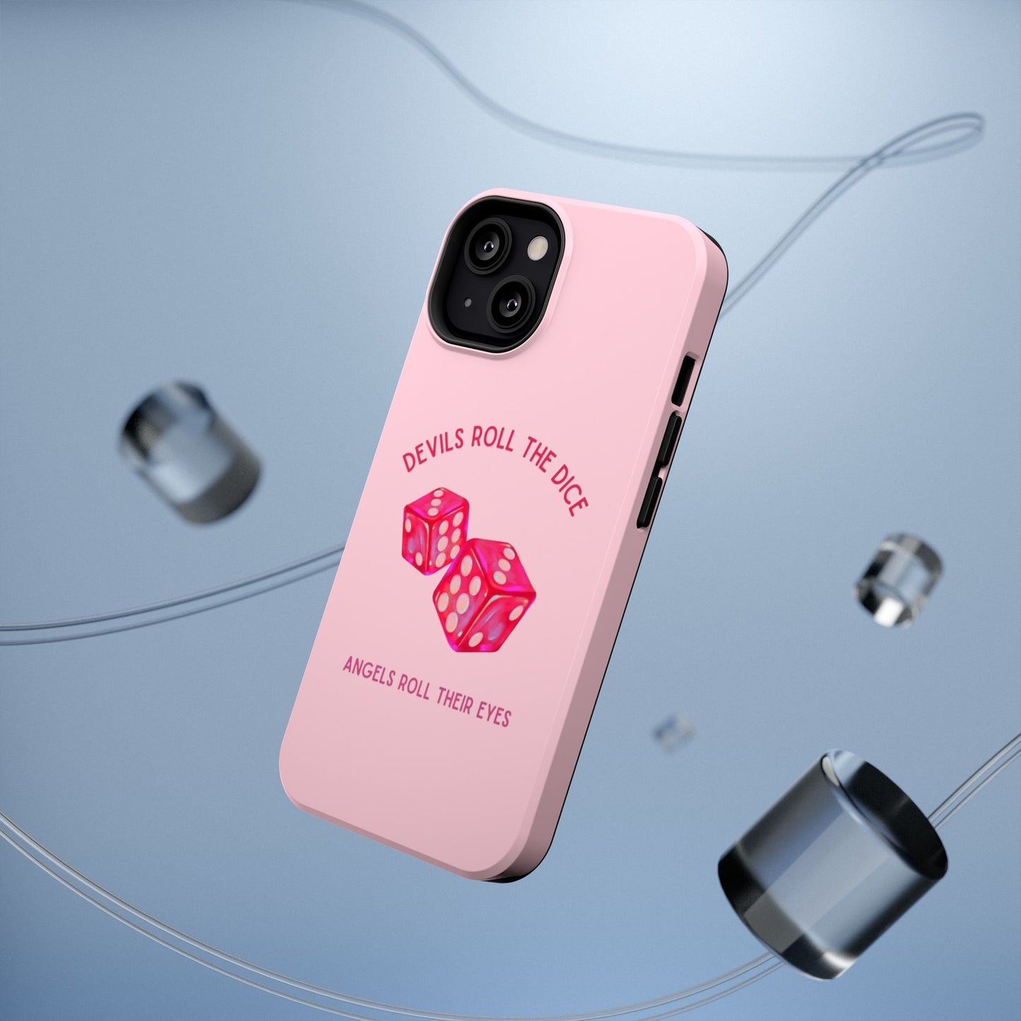 "Devils Roll The Dice, Angels Roll Their Eyes" Taylor Swift Cruel Summer (Lover) Pink Dice Impact-Resistant Phone Cases (Iphone & Samsung)