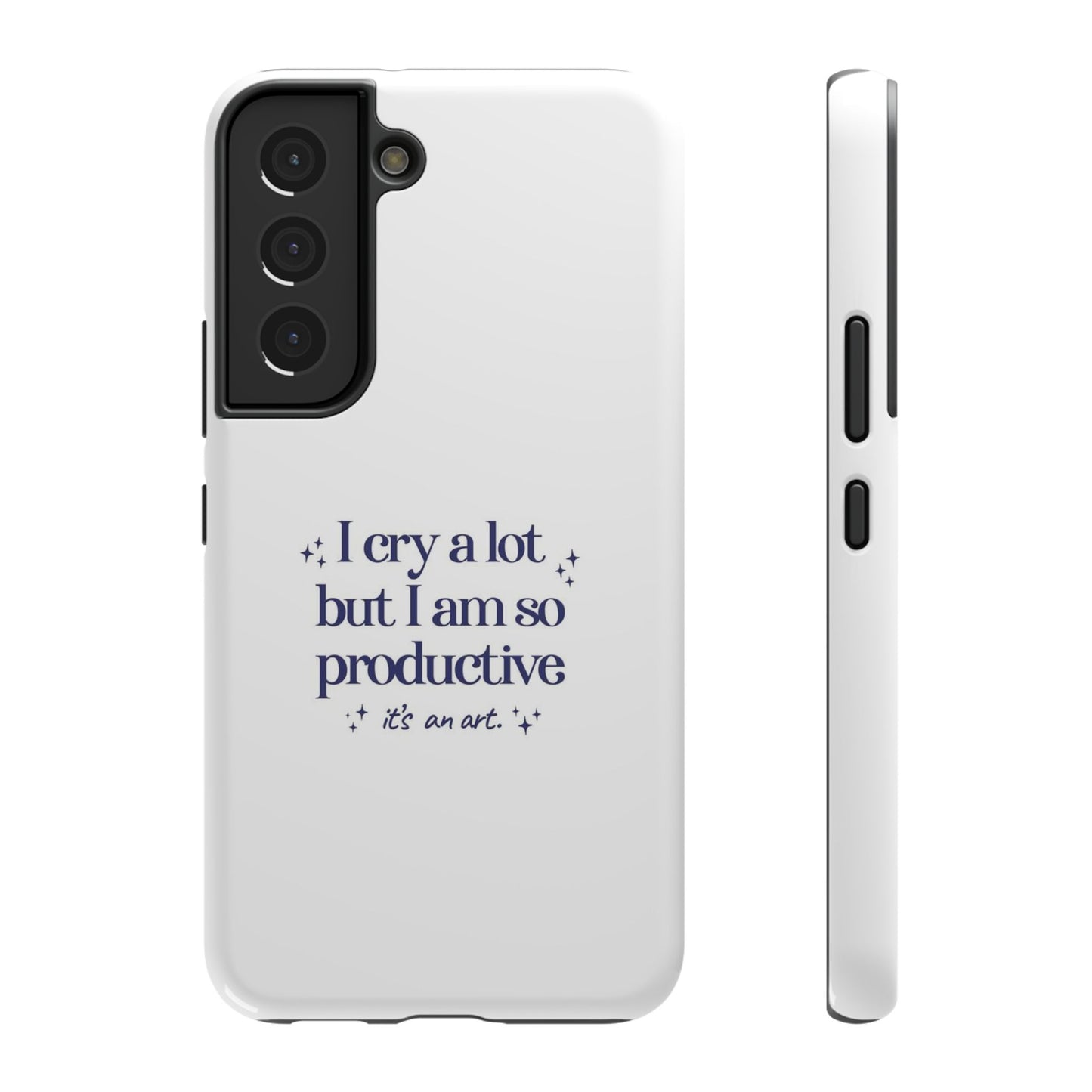 "I cry a lot but I am so productive... it's an art." Taylor Swift TTPD Impact-Resistant Phone Cases (Iphone & Samsung)