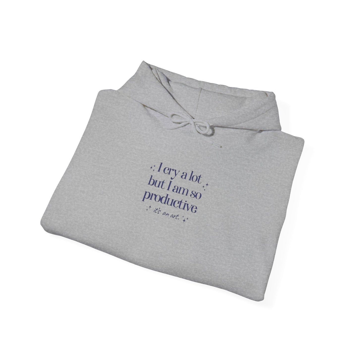 TS "I cry a lot but I am so productive, it's an art." TTPD Hoodie (Multiple Colors Available, Unisex Heavy Blend™ Hooded Sweatshirt)