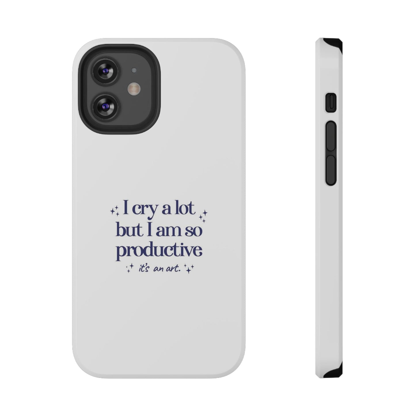 "I cry a lot but I am so productive... it's an art." Taylor Swift TTPD Impact-Resistant Phone Cases (Iphone & Samsung)