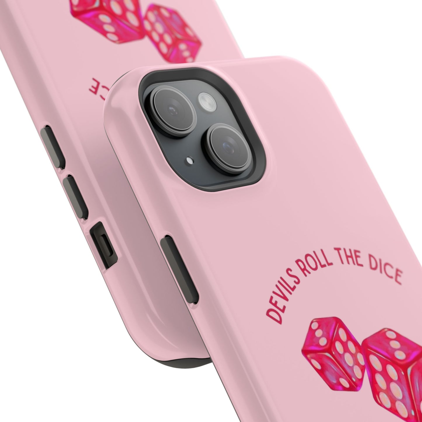 "Devils Roll The Dice, Angels Roll Their Eyes" Taylor Swift Cruel Summer (Lover) Pink Dice Impact-Resistant Phone Cases (Iphone & Samsung)