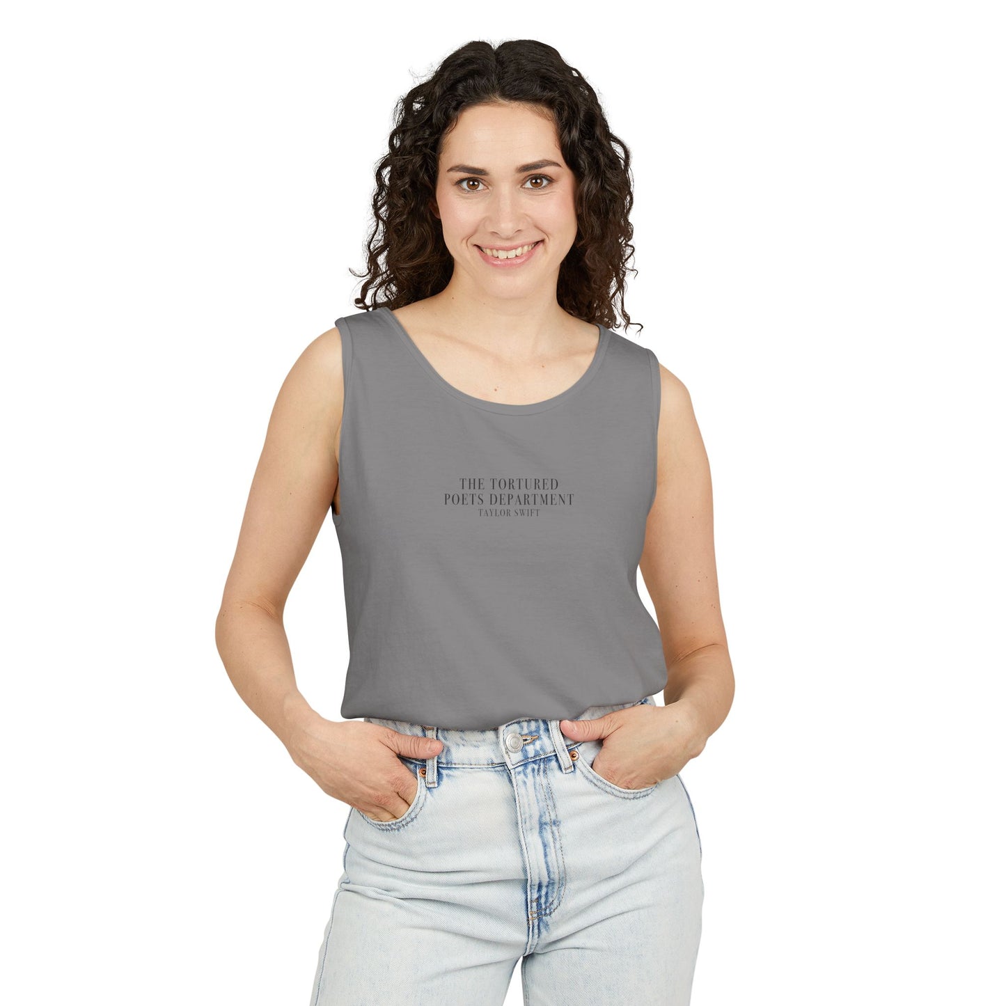 "The Tortured Poets Department Taylor Swift" Unisex Tank Top (TS TTPD, TS 11, Basic Tee, Garment-Dyed Tank Top)